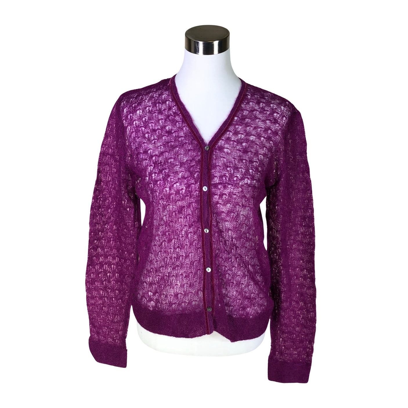 Naisten Laura Ashley - Neuletakki, koko 38 - Violetti (1)