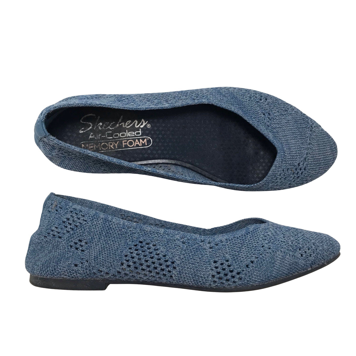 Naisten Skechers - Ballerinat, koko 35 - Vaaleansininen (1)