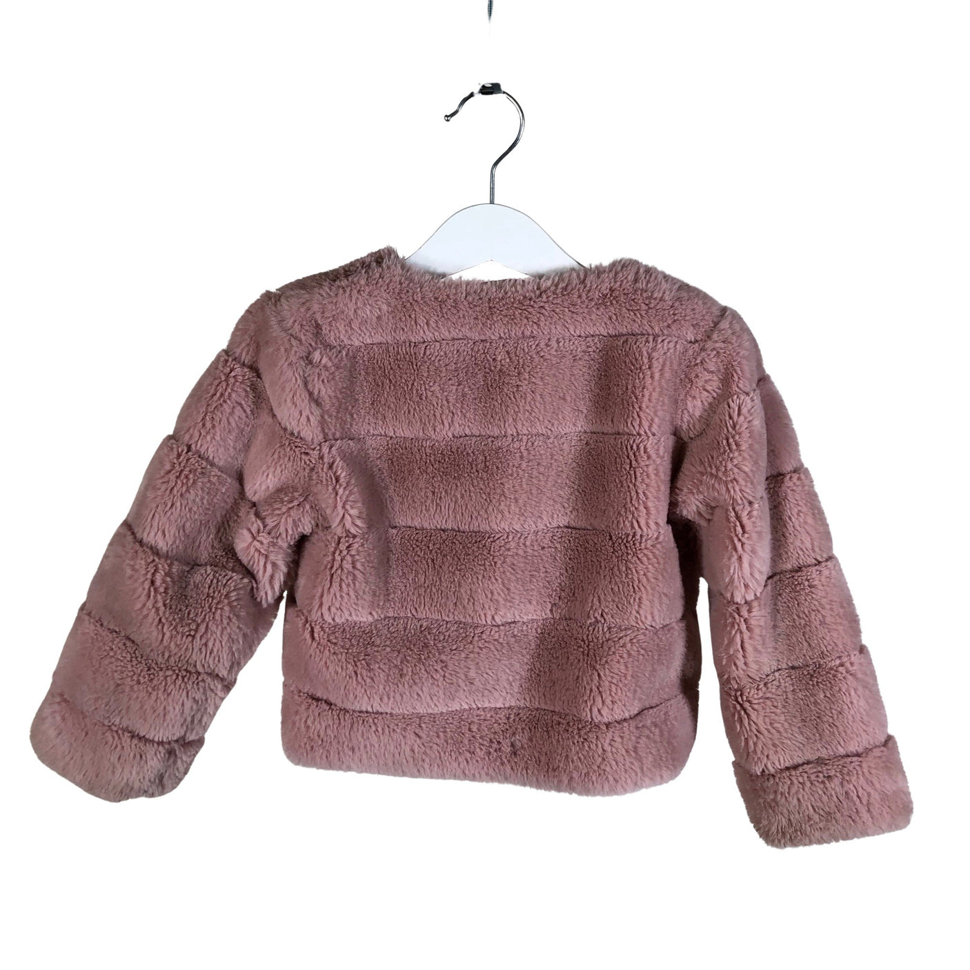 Tyttöjen Lindex - Tekoturkistakki, koko 98 - 104 - Vaaleanpunainen (2)