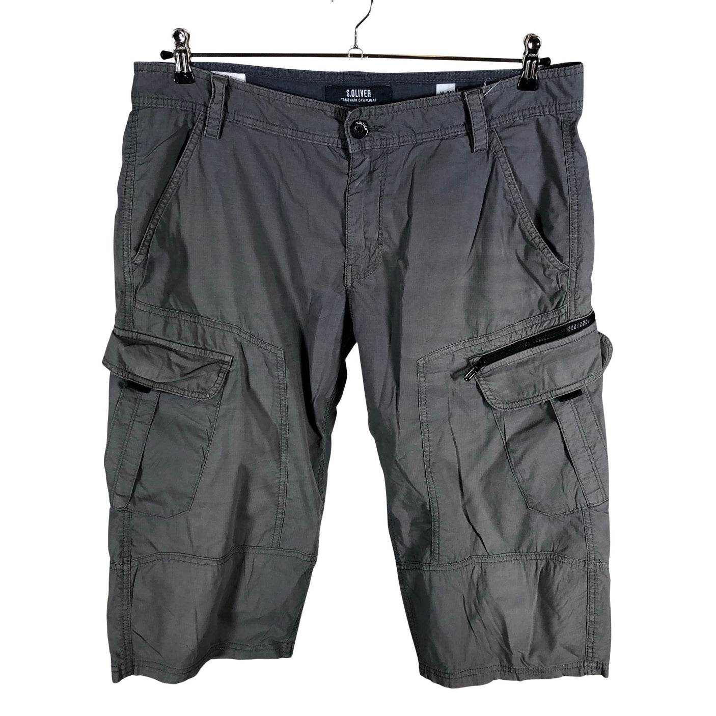 Miesten s.Oliver - Shortsit, koko W34 - Harmaa (1)