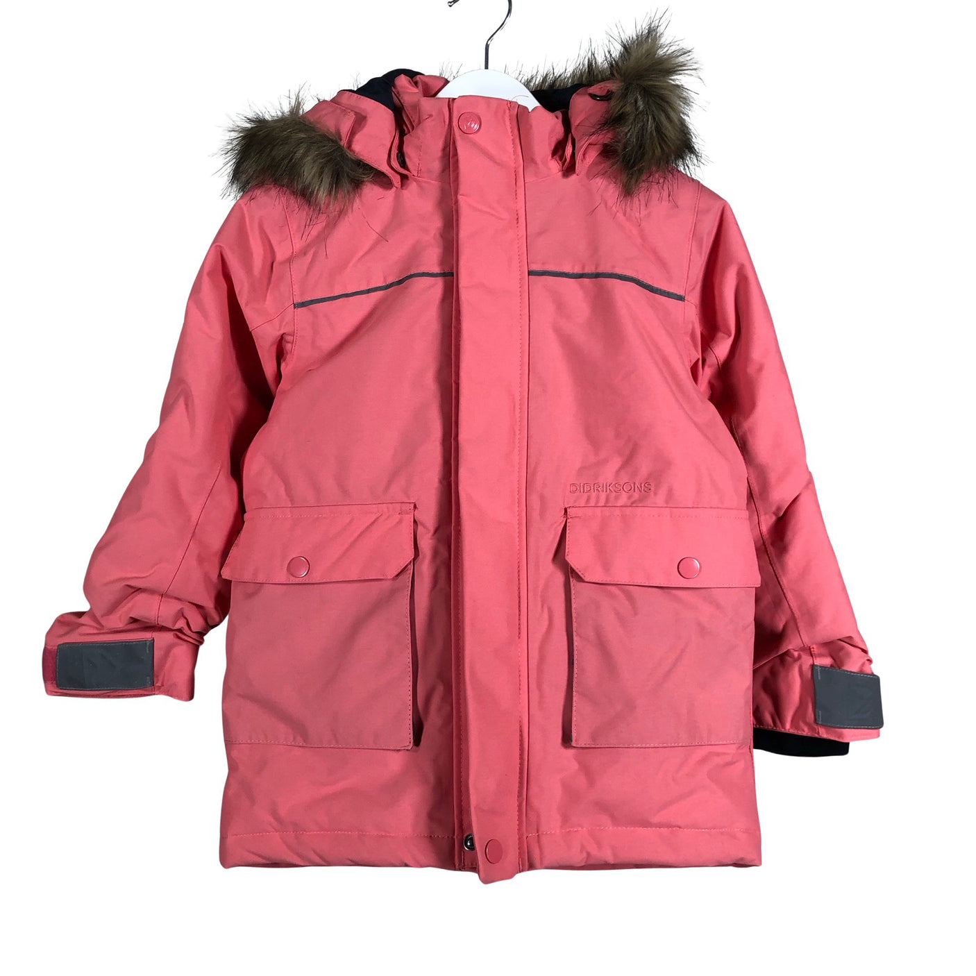 Tyttöjen Didriksons - Toppatakki, koko 116 - 122 - Pinkki (1)