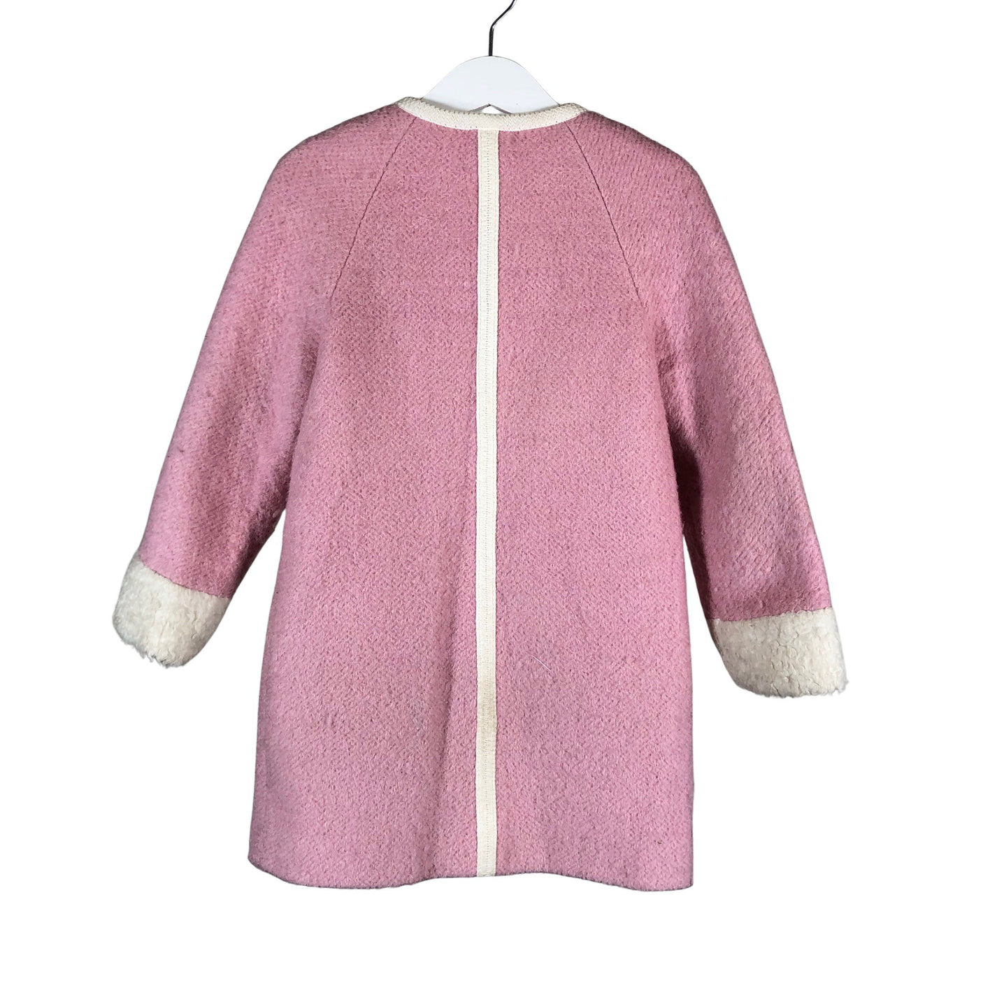 Tyttöjen John Lewis - Villakangastakki, koko 104 - 110 - Vaaleanpunainen (2)