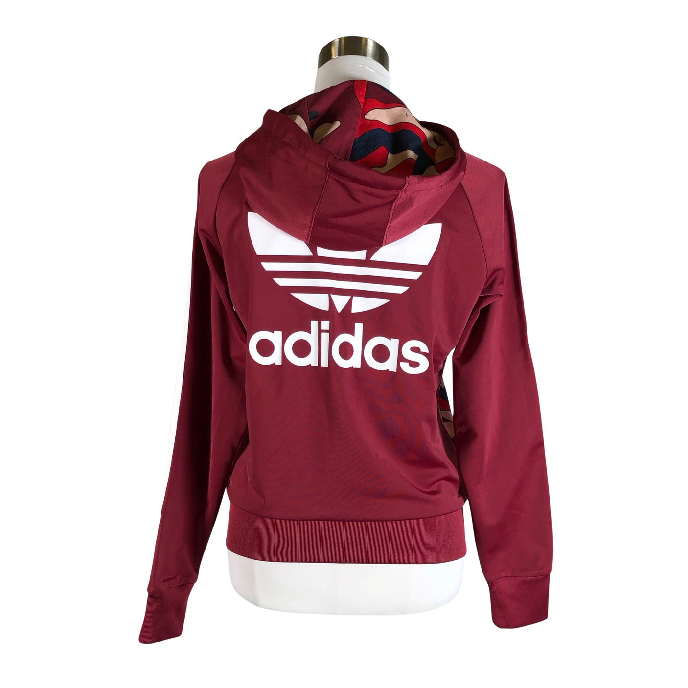 Naisten Adidas - Verryttelytakki, koko 36 - Viininpunainen (2)
