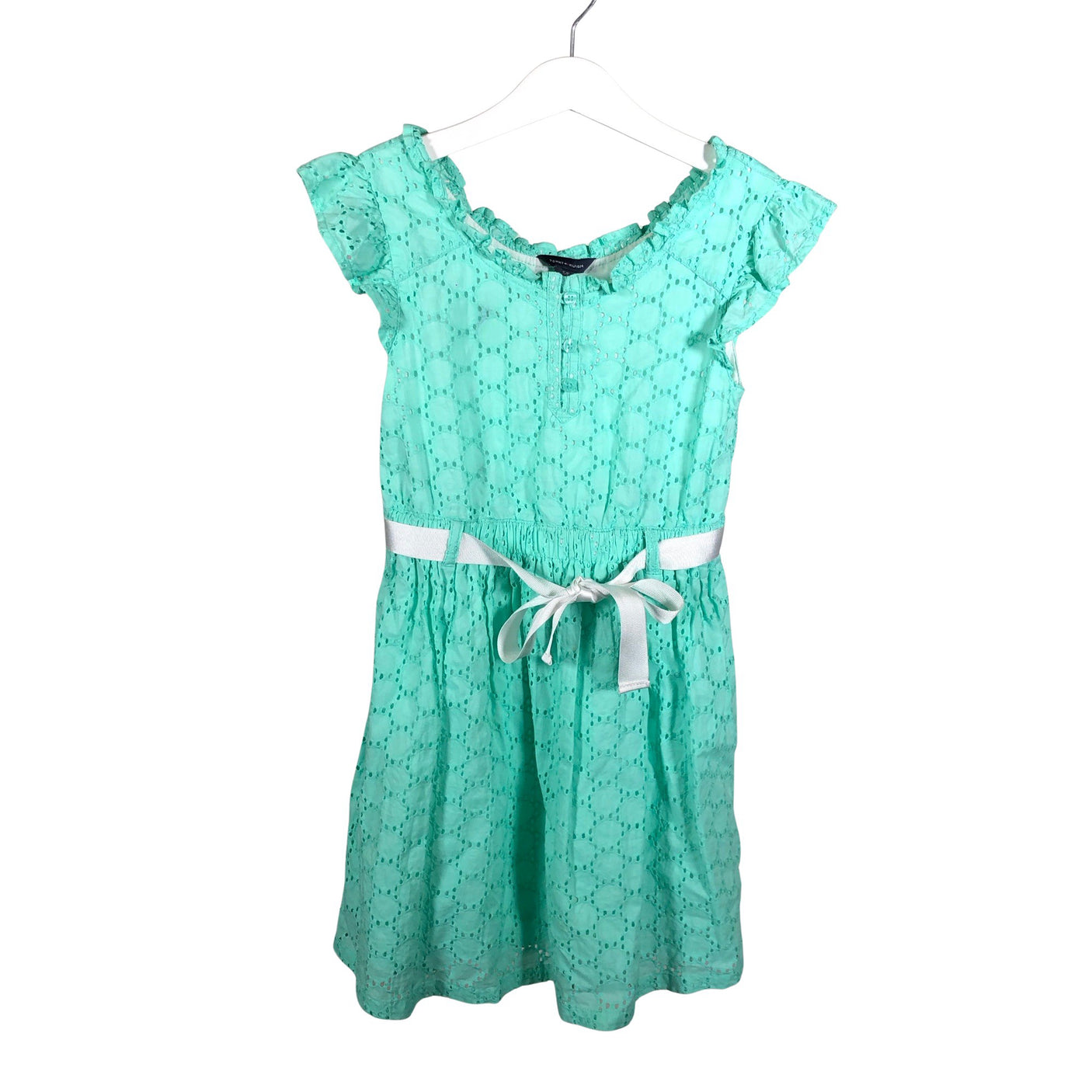Tyttöjen Tommy Hilfiger - Kangasmekko, koko 116 - 122 - Vihreä (1)