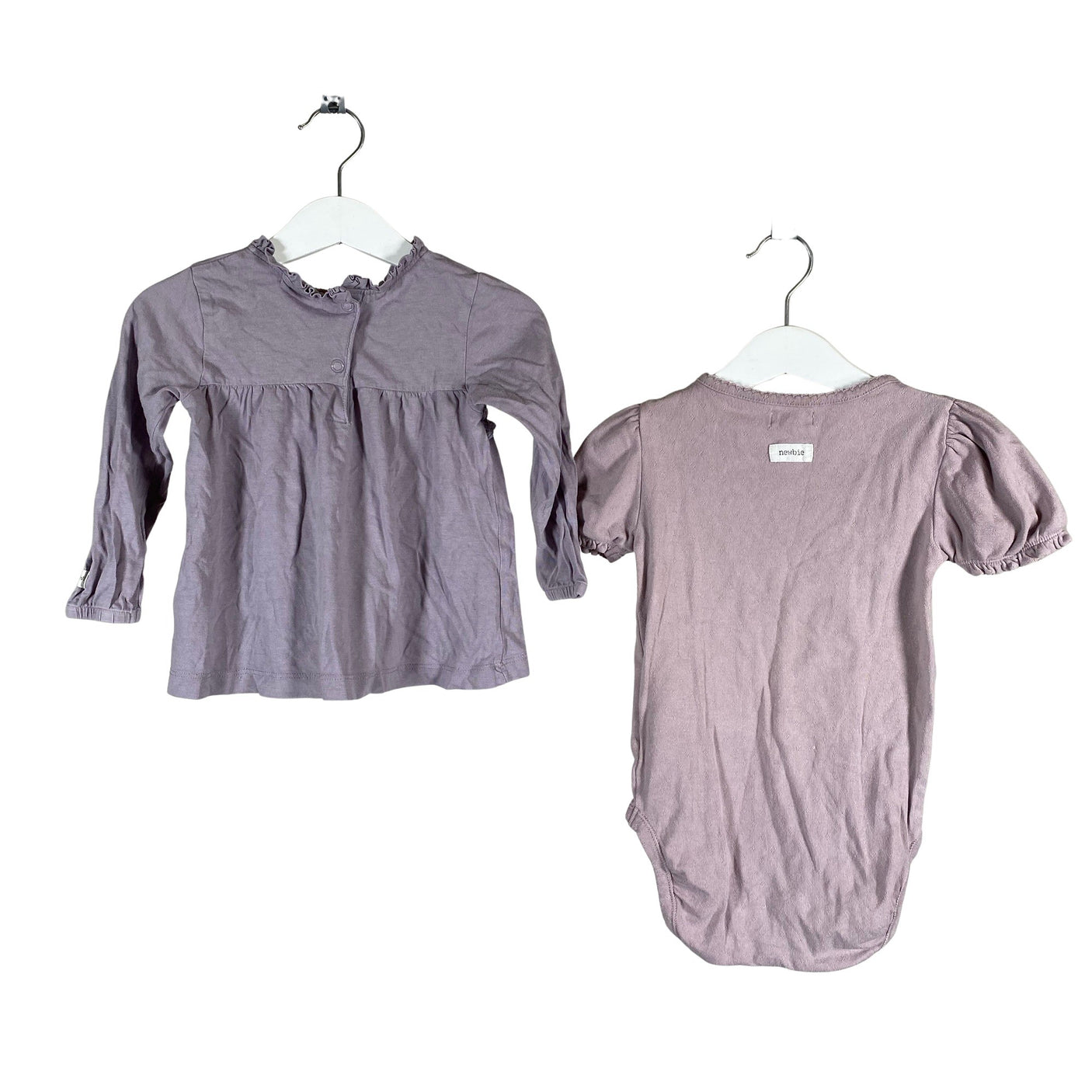 Tyttöjen Newbie - Trikoopaita, koko 80 - 86 - Violetti (2)