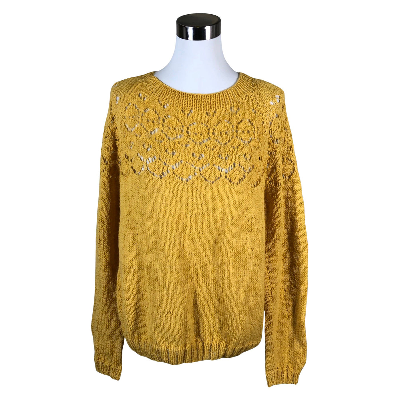 Naisten Handmade - Neulepaita, koko 40 - Keltainen (1)