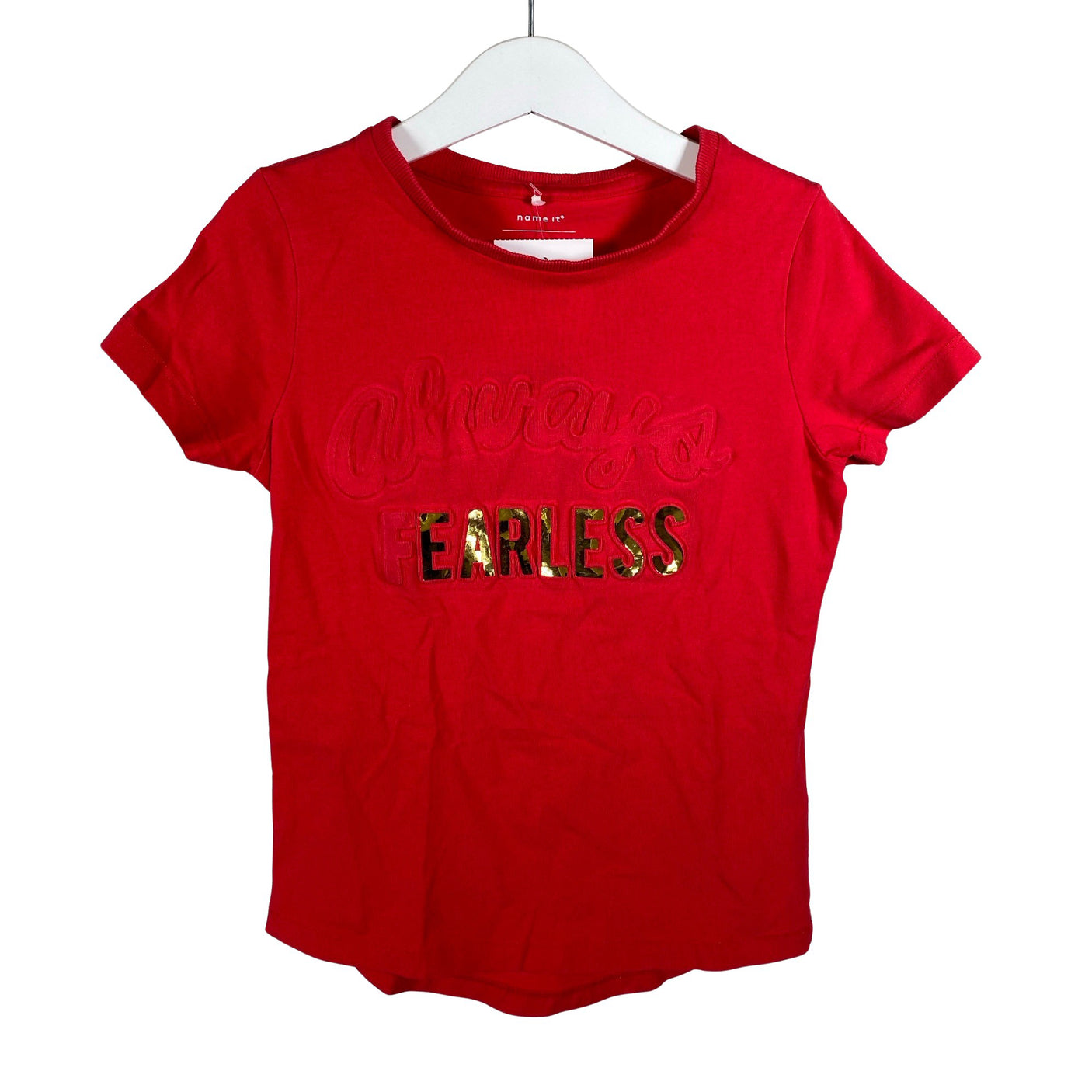Tyttöjen Name It - T-paita, koko 122 - 128 - Punainen (1)