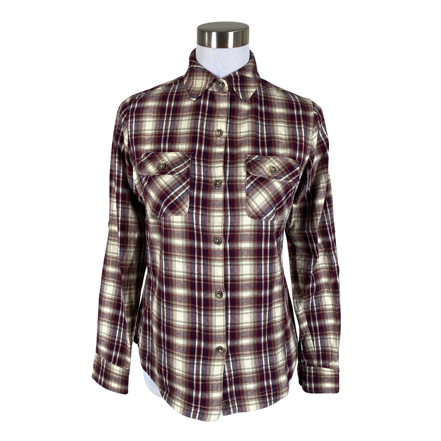 Naisten Ivalo - Flanellipaita, koko 38 - Viininpunainen (1)