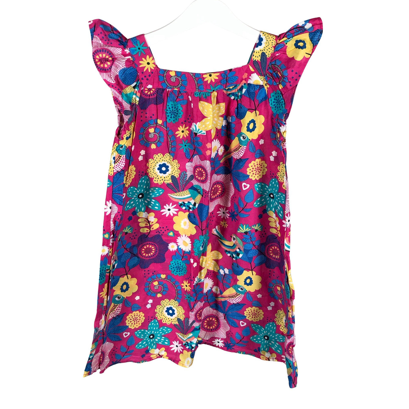 Tyttöjen Marks&Spencer - Kangasmekko, koko 110 - 116 - Pinkki (1)