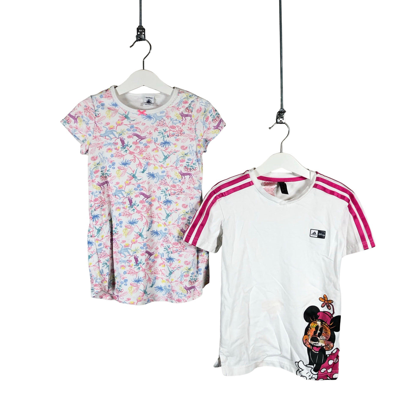 Tyttöjen Adidas - T-paita, koko 98 - 104 - Valkoinen (1)