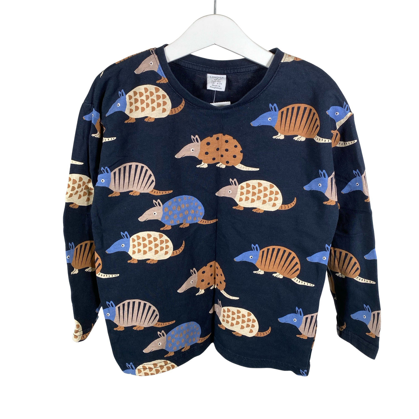 Unisex Lindex - Trikoopaita, koko 116 - 122 - Sininen (1)