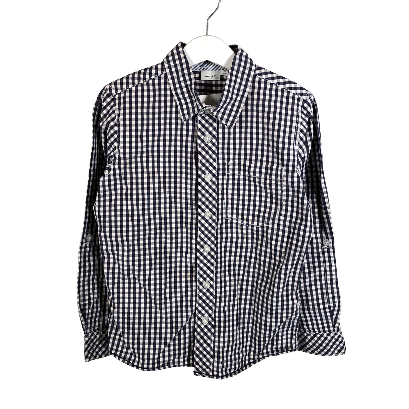 Unisex Name It - Kauluspaita, koko 122 - 128 - Sininen (1)