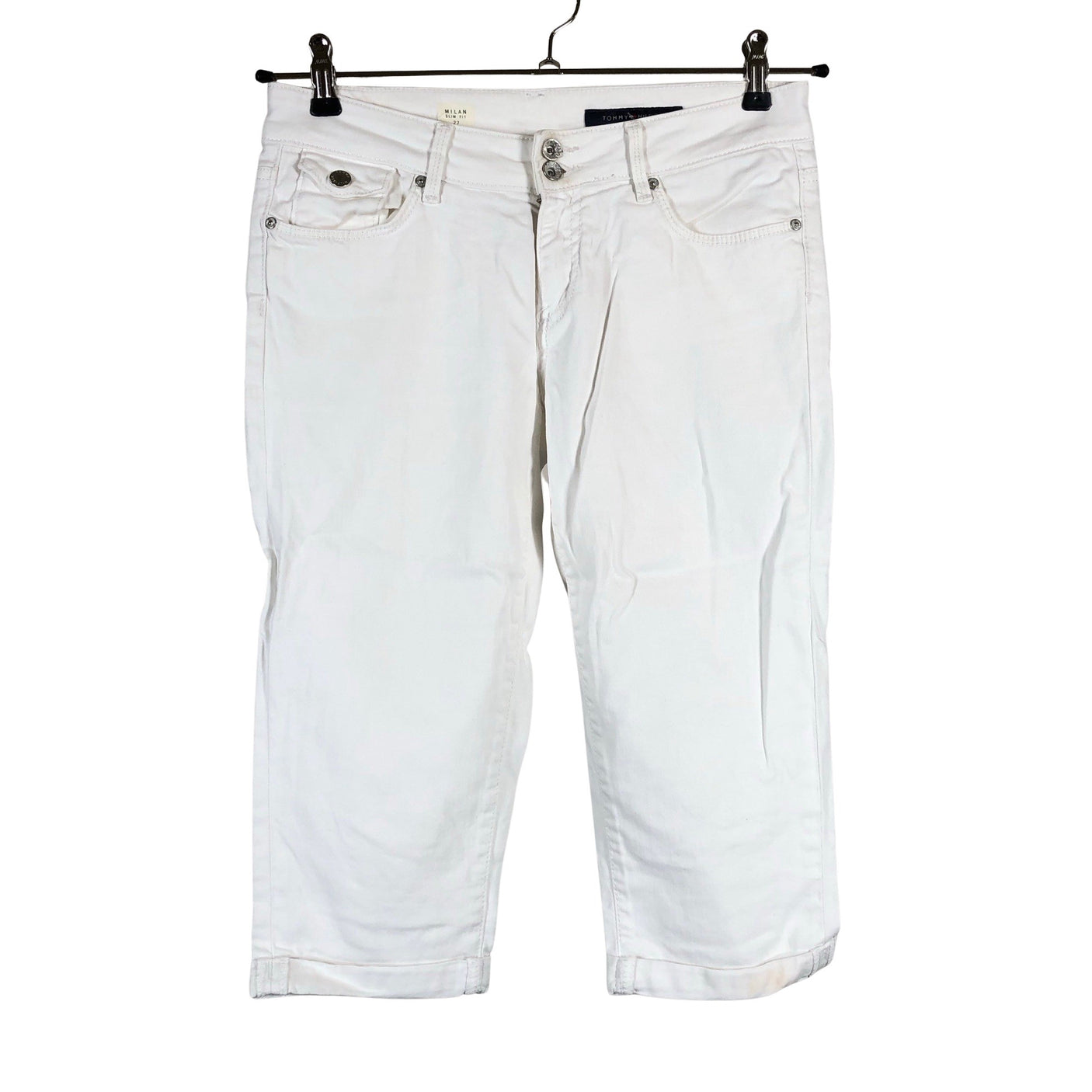 Naisten Tommy Hilfiger - Farkkucaprit, koko W27 - Luonnonvalkoinen (1)