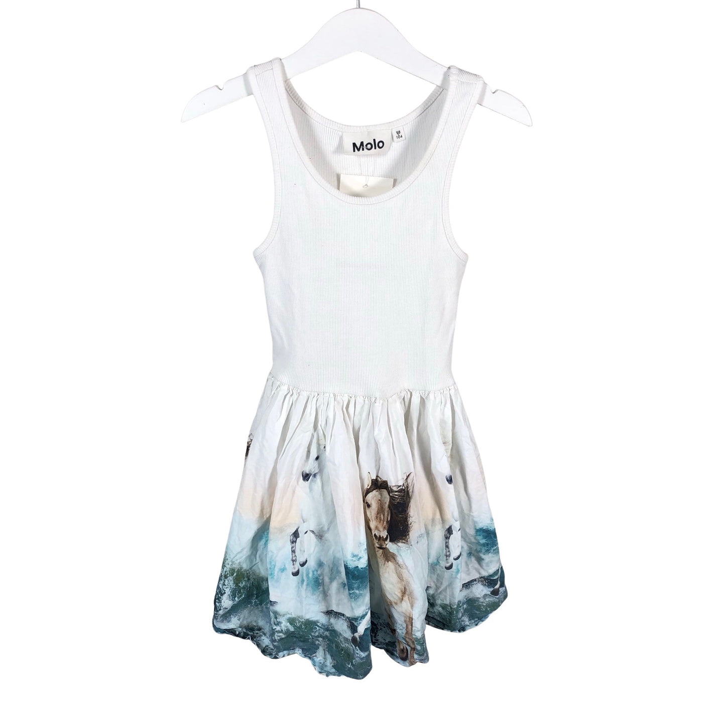 Tyttöjen Molo Kids - Kangasmekko, koko 98 - 104 - Valkoinen (1)