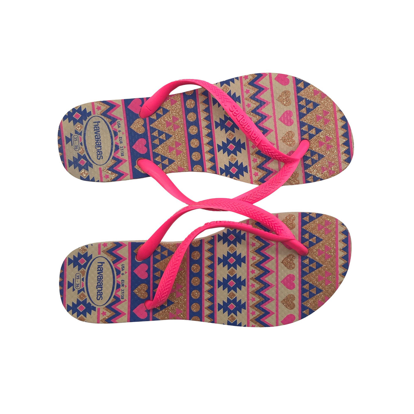 Naisten Havaianas - Rantasandaalit, koko 37 - Pinkki (1)