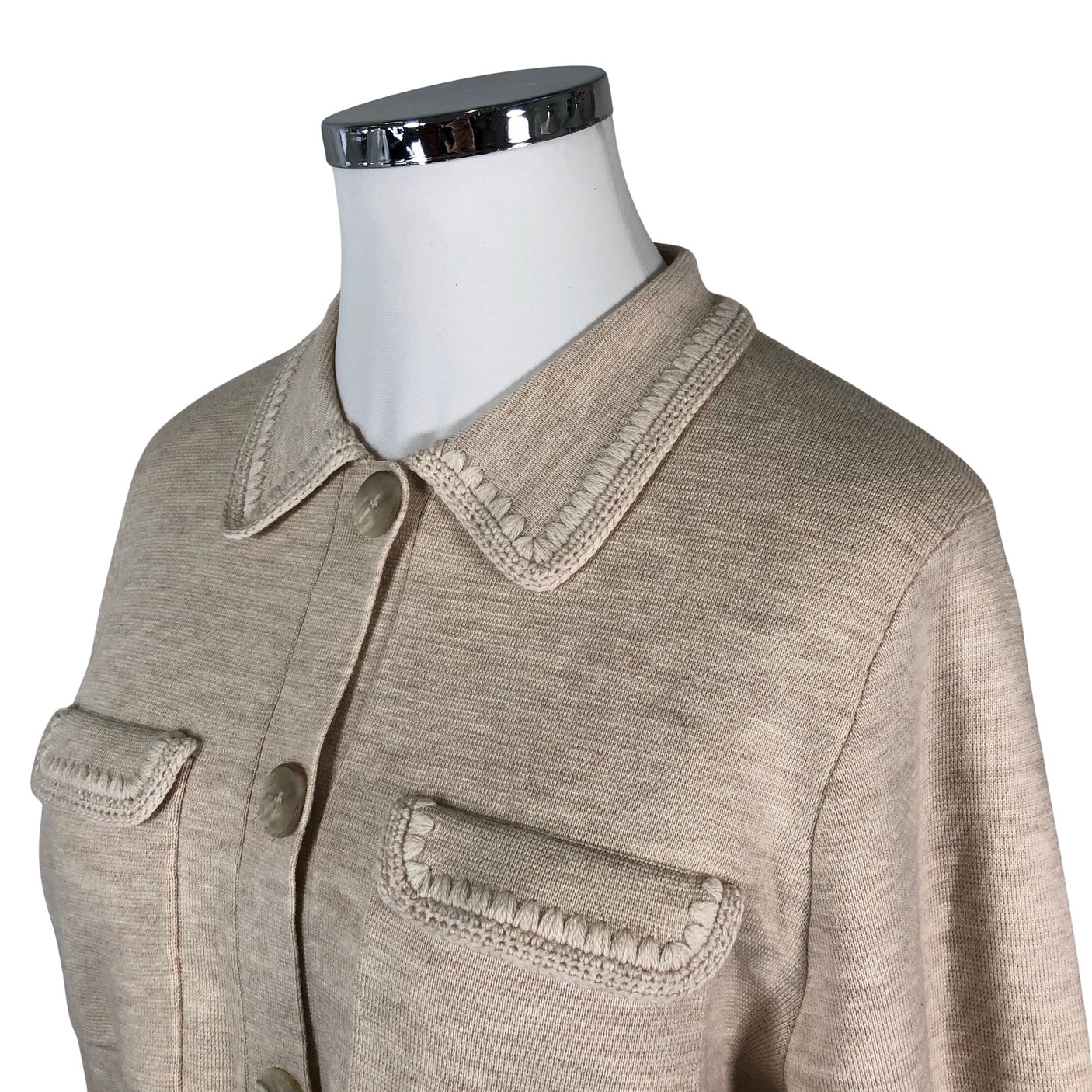 Naisten La Maille Sezane - Neuletakki, koko 44 - Beige (3)