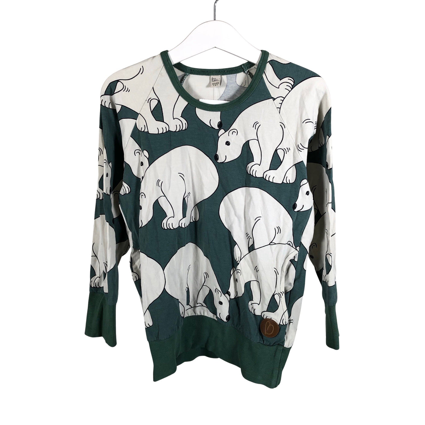 Unisex Blaa - Trikoopaita, koko 122 - 128 - Vihreä (1)