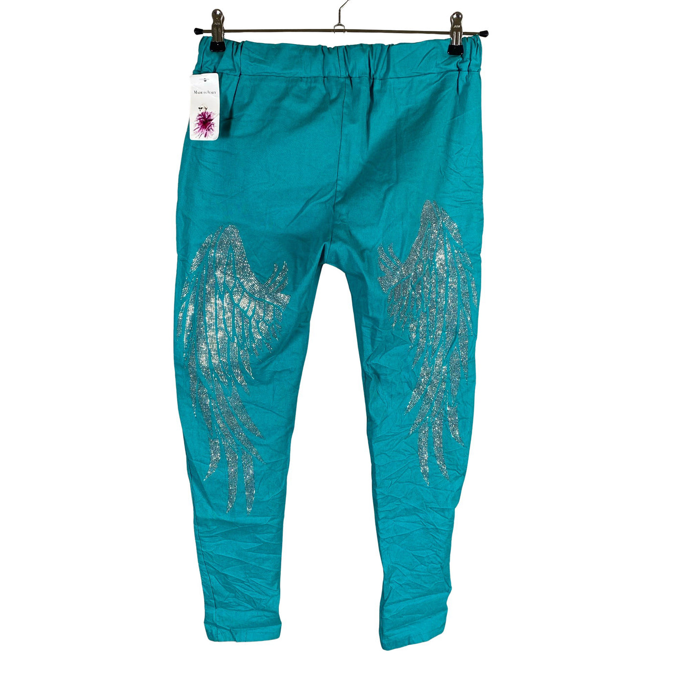 Naisten New Collection - Trikoohousut, koko 38 - Turkoosi (2)