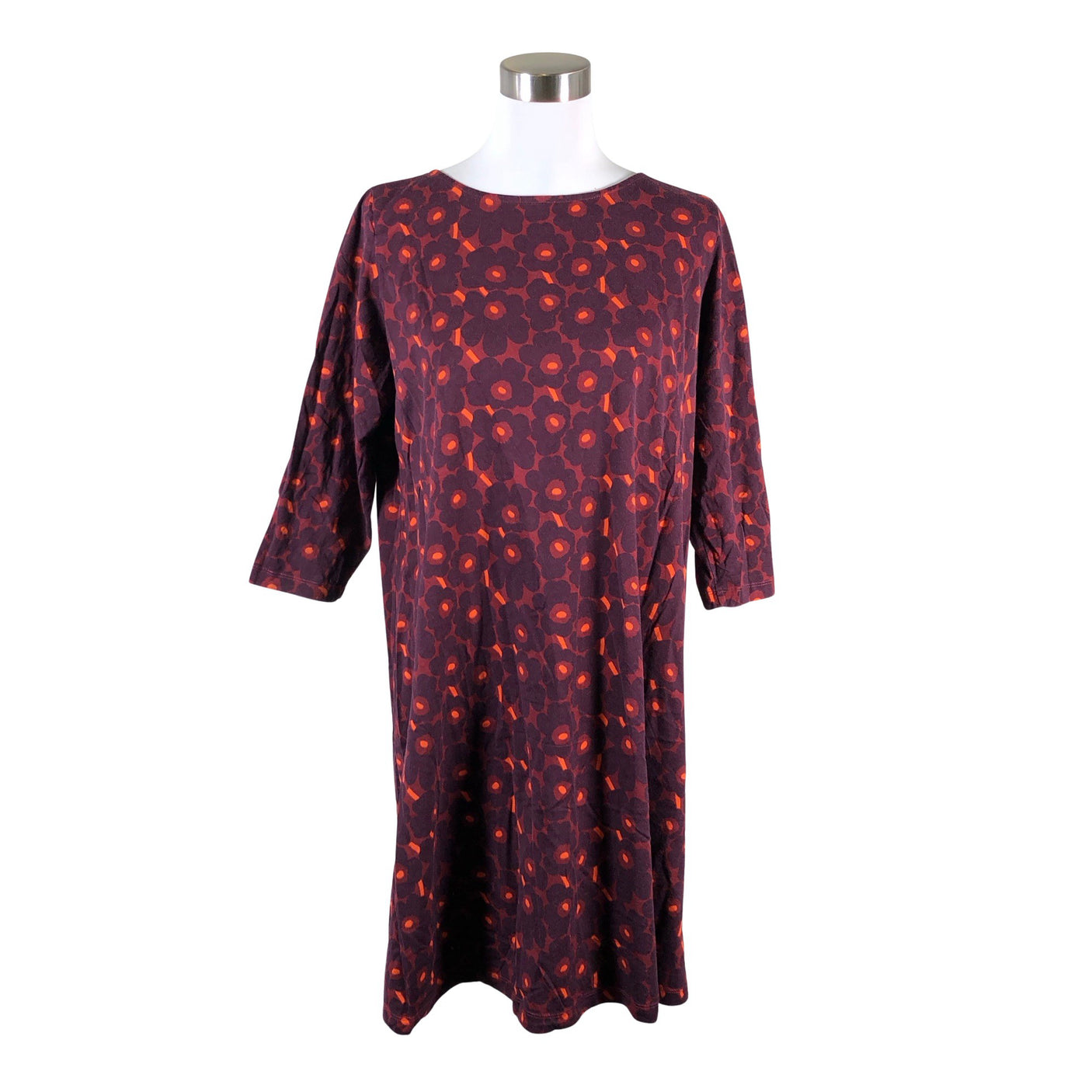 Naisten Marimekko - Trikoomekko, koko 40 - Viininpunainen (1)