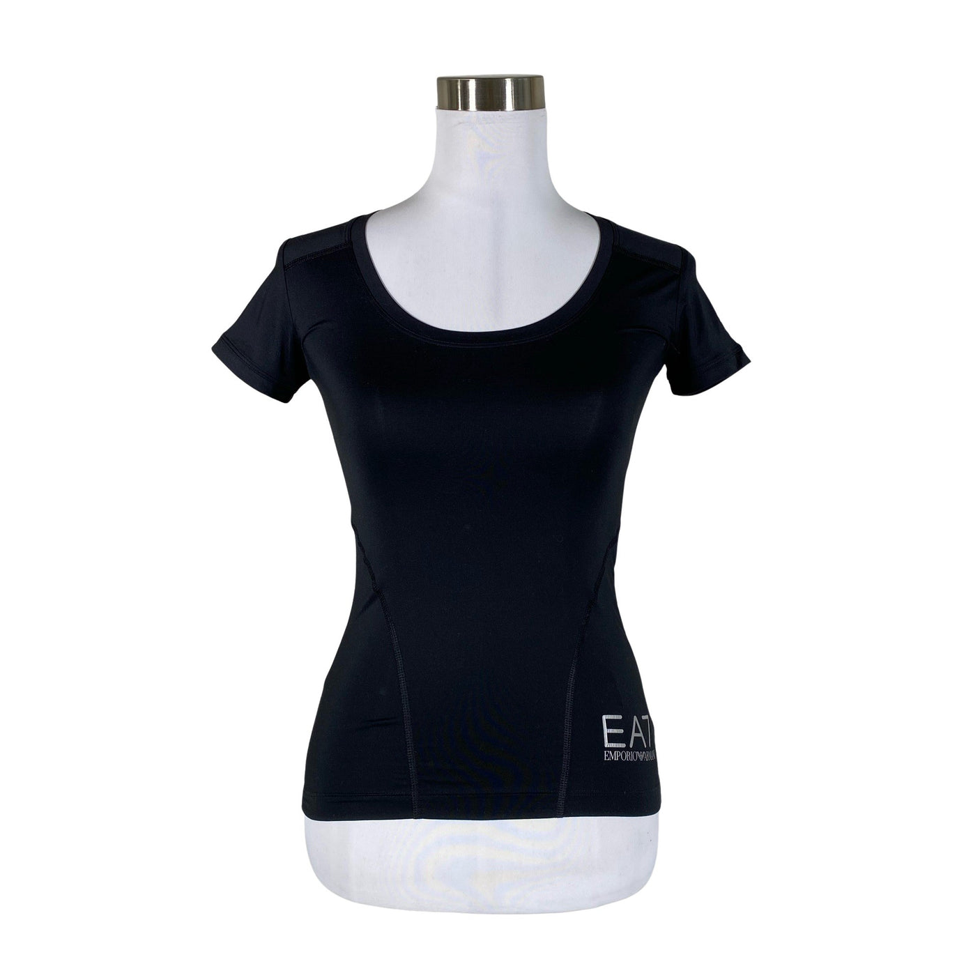 Naisten EA7 Emporio Armani - Urheilupaita, lyhyet hihat, koko 34 - Musta (1)