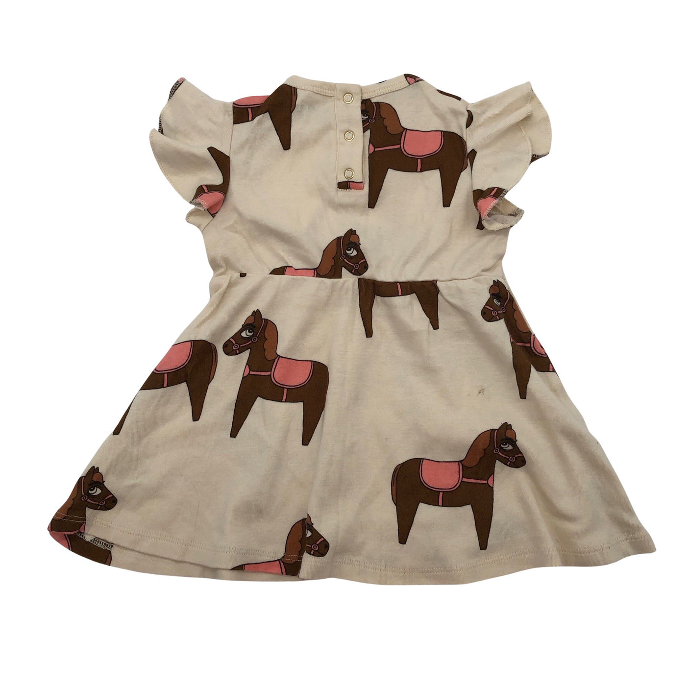 Tyttöjen Mini Rodini - Trikoomekko, koko 68 - 74 - Beige (2)