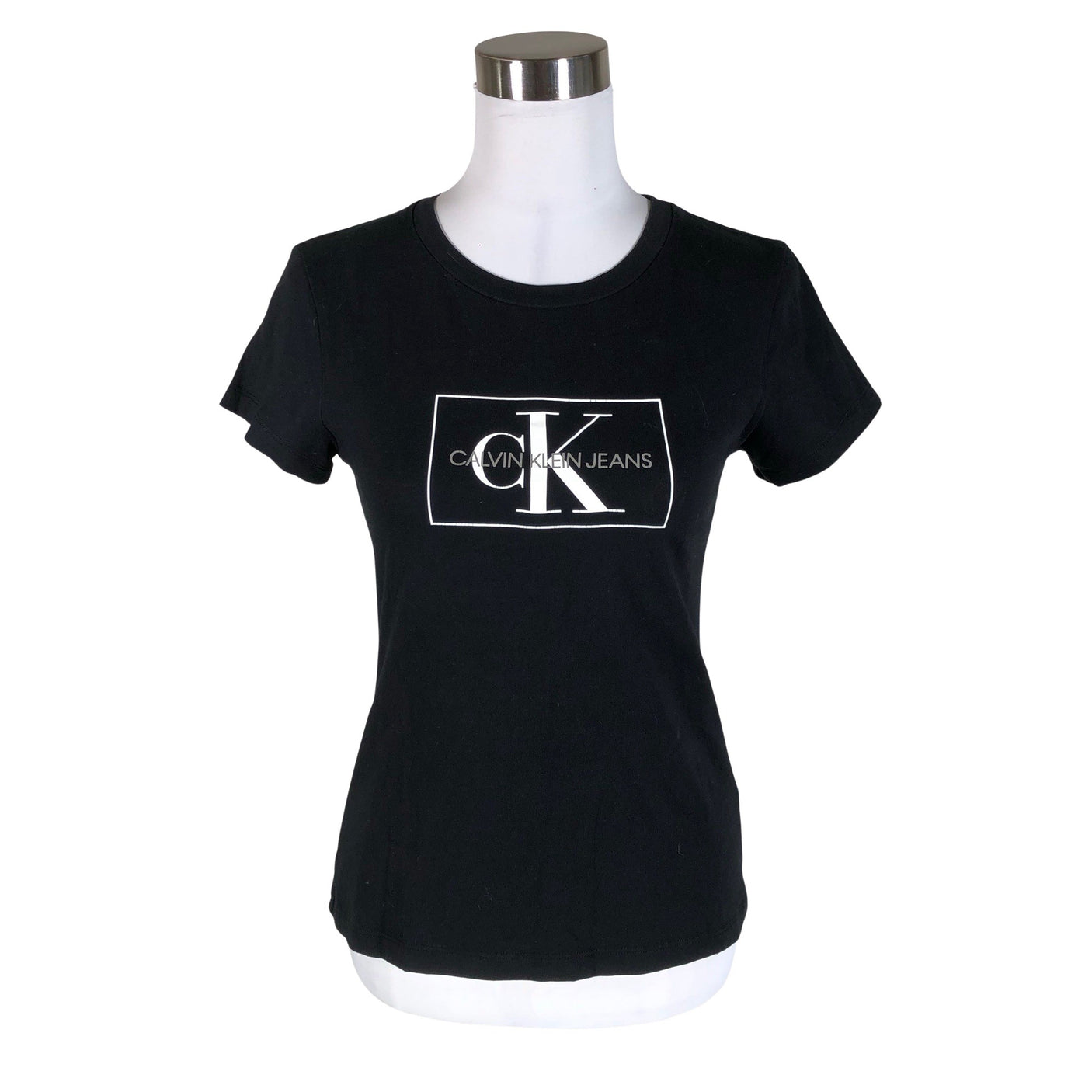 Naisten Calvin Klein Jeans - T-paita, koko 36 - Musta (1)