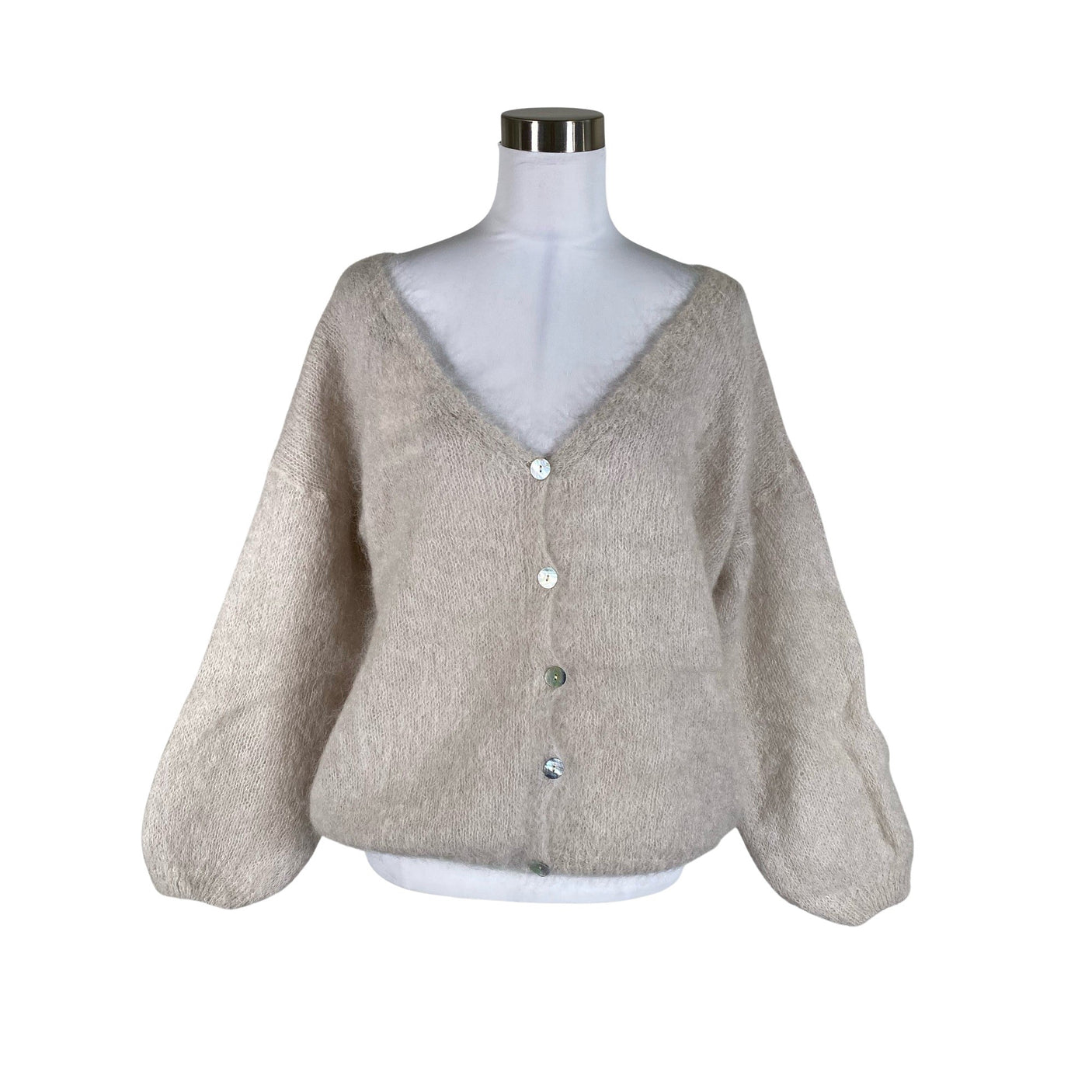 Naisten Americandreams - Neuletakki, koko 38 - Beige (3)