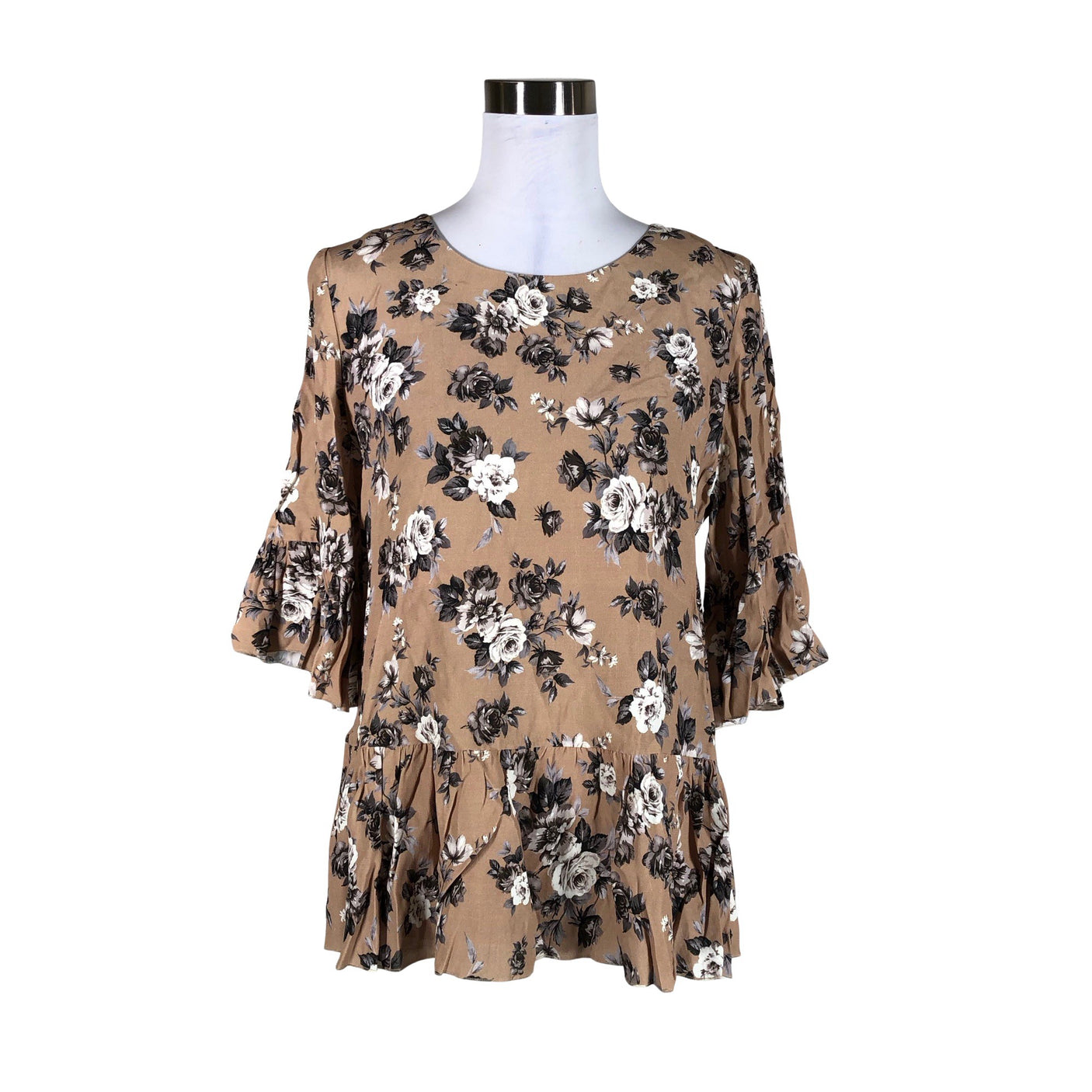 Naisten Andiata - Lyhythihainen pusero, koko 36 - Beige (1)