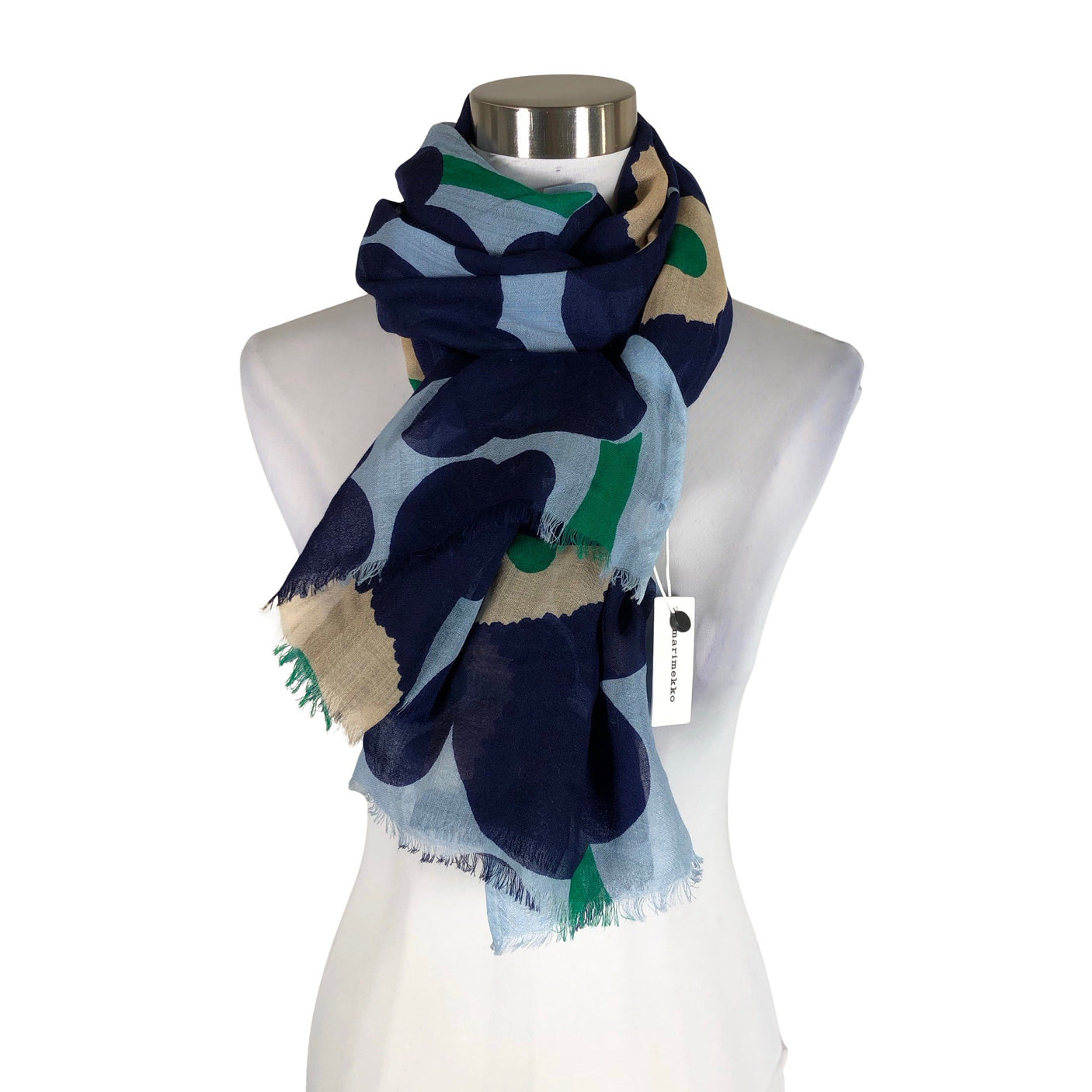 Naisten Marimekko - Huivi, koko Maxi - Sininen (1)