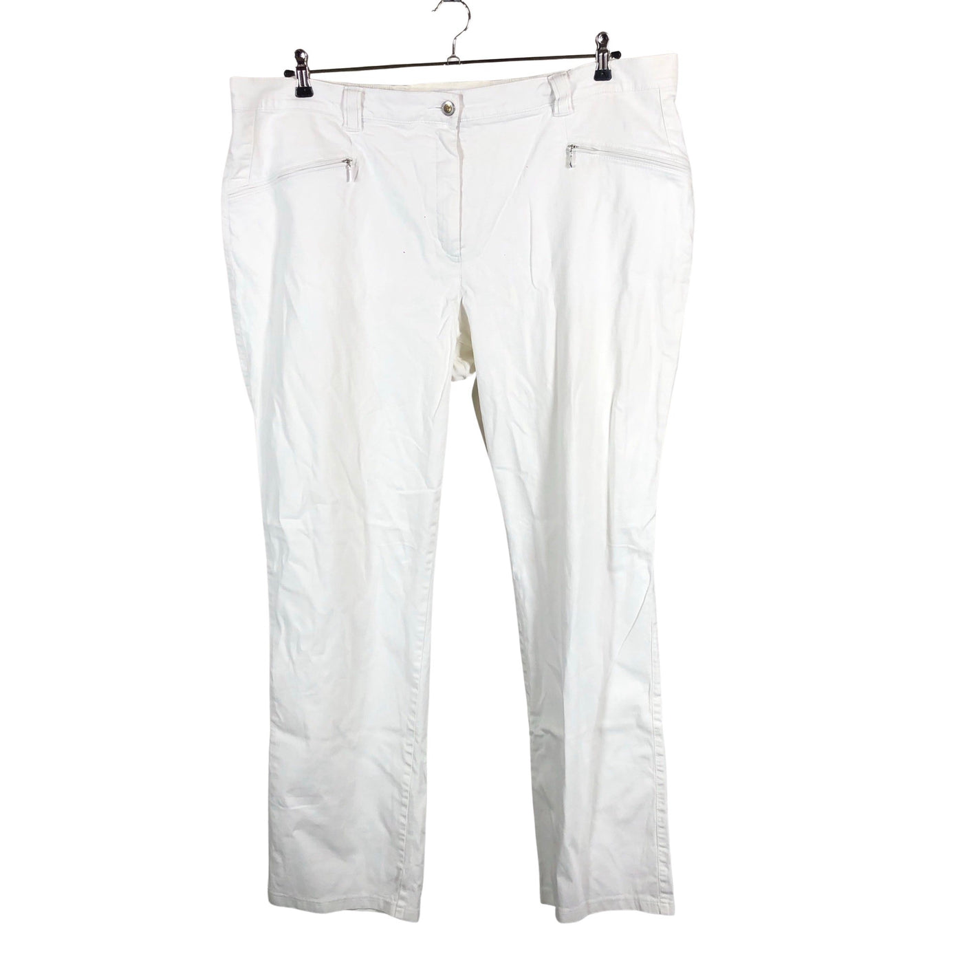 Naisten Ulla Popken - Kangashousut, koko 54 - Valkoinen (1)