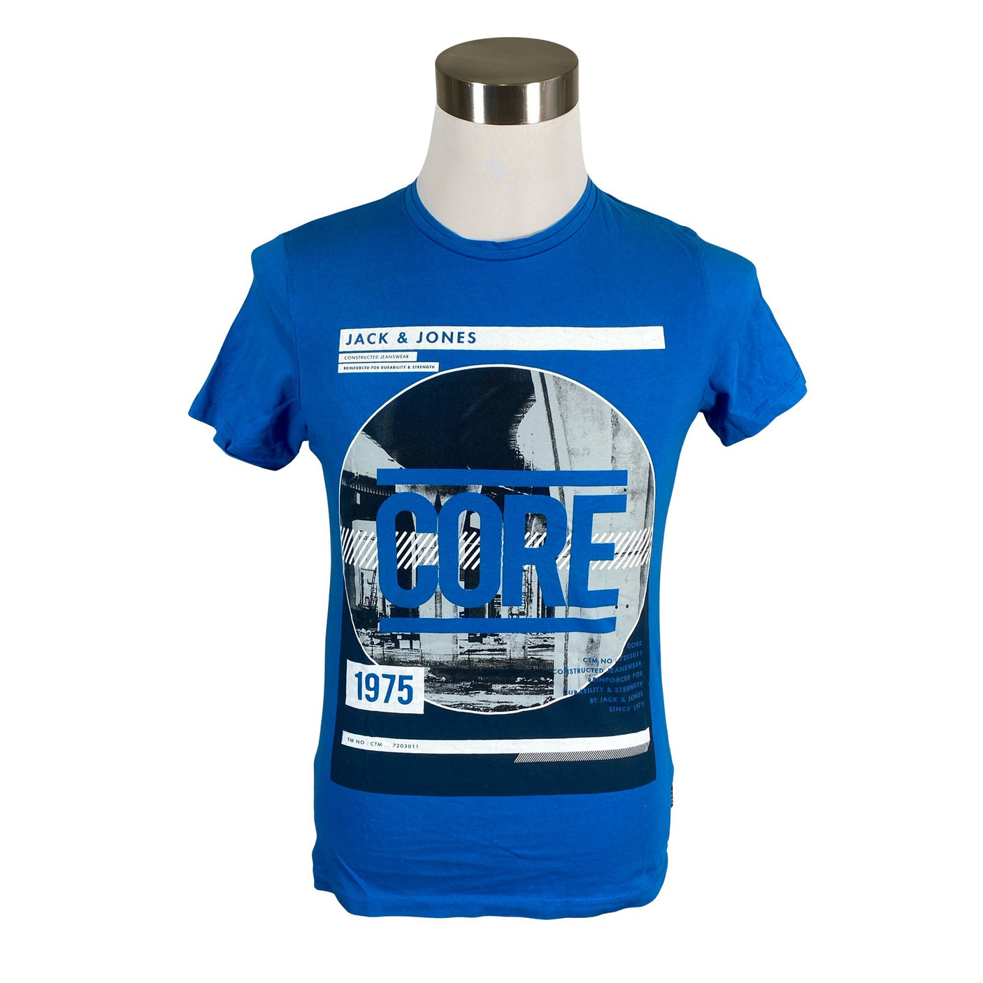 Miesten Jack & Jones - T-paita, koko M - Sininen (1)