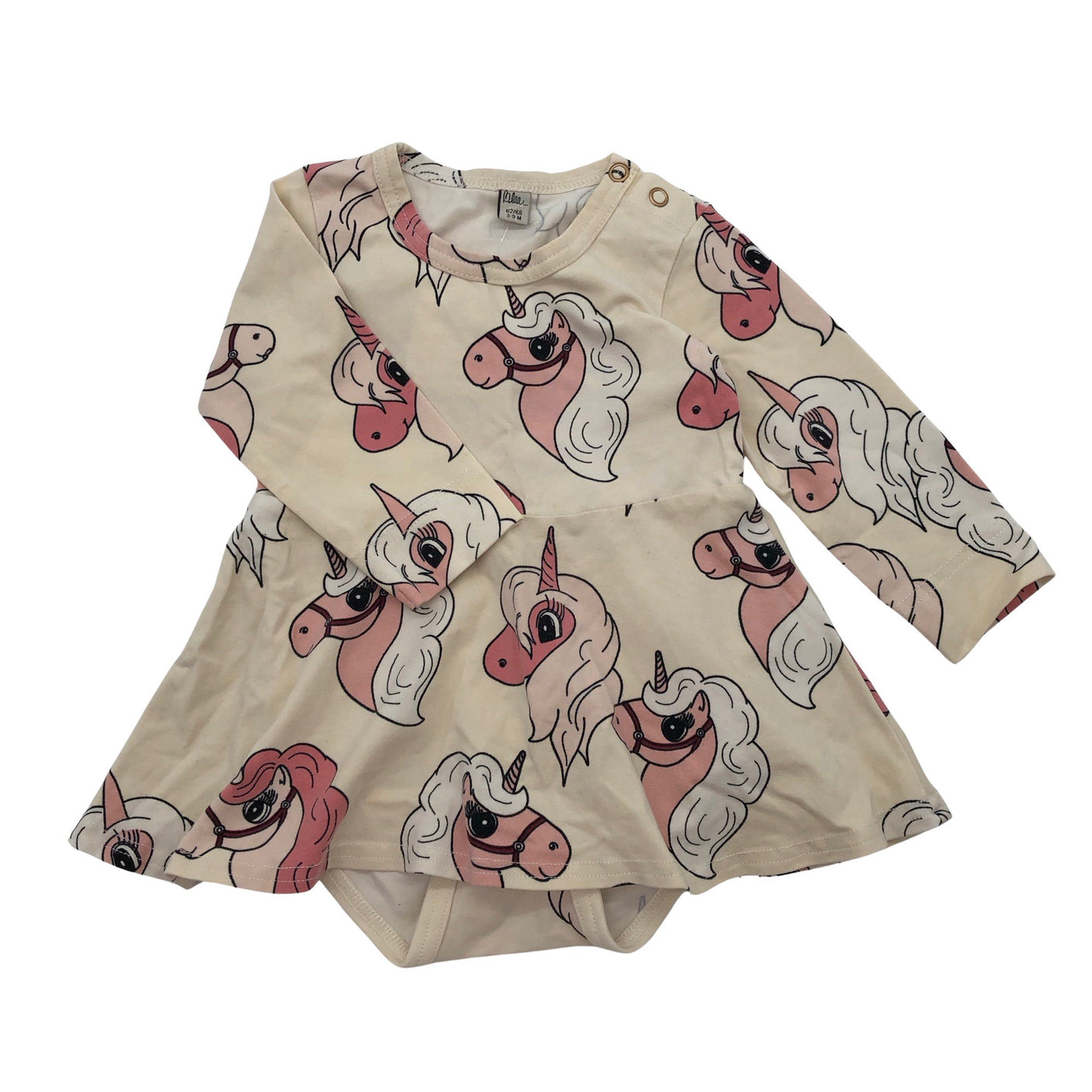 Tyttöjen Blaa - Trikoomekko, koko 62 - 68 - Luonnonvalkoinen (1)