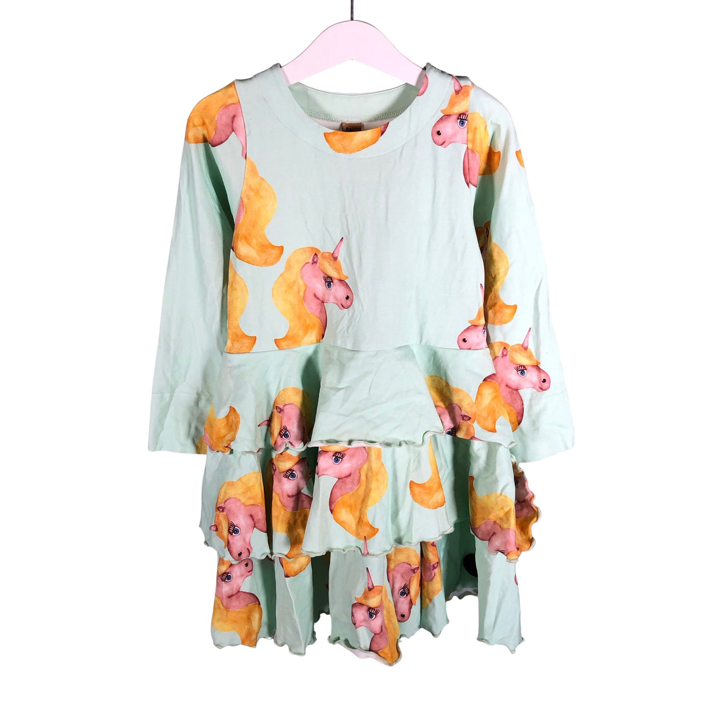 Tyttöjen Blaa - Trikoomekko, koko 110 - 116 - Vihreä (1)