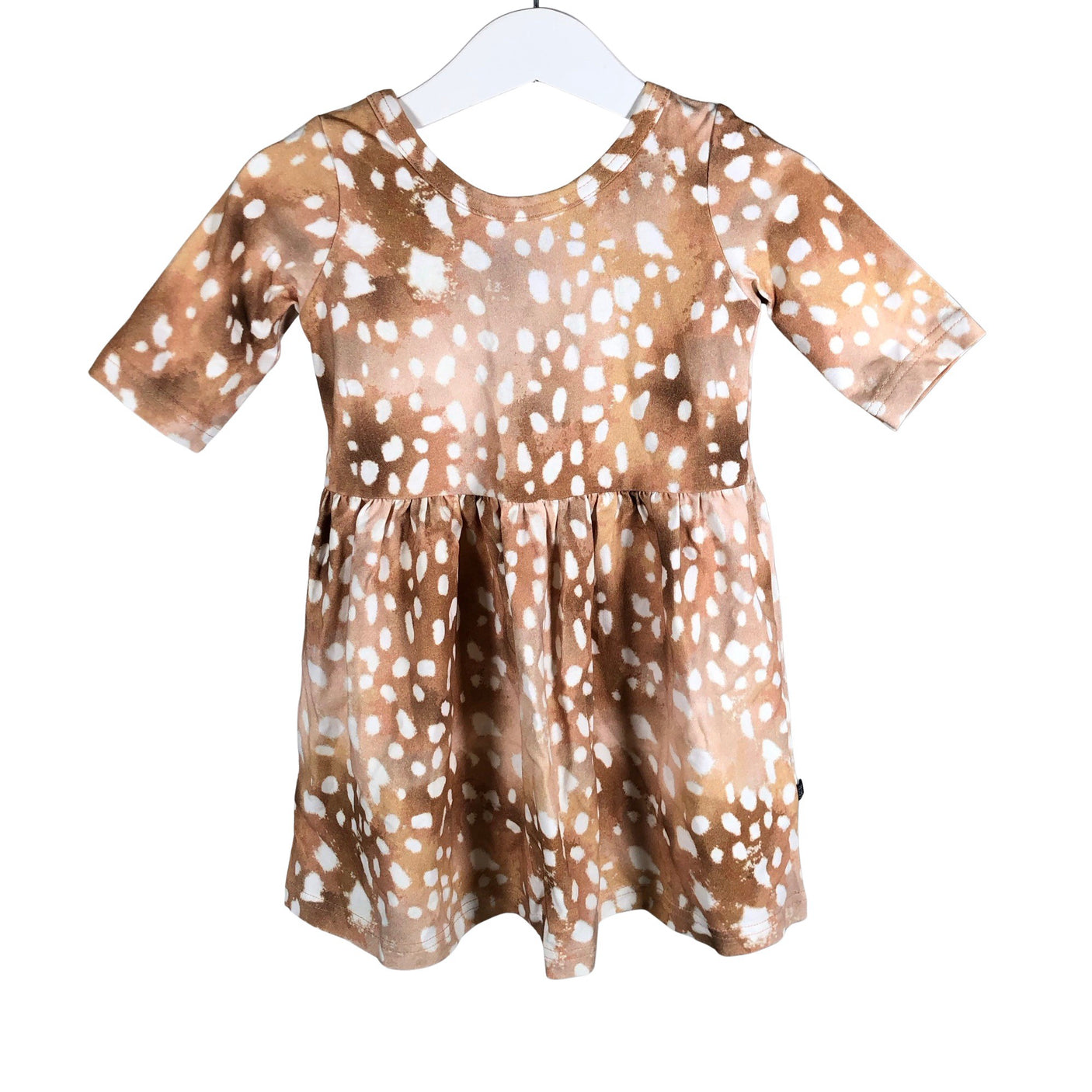 Tyttöjen Kaiko - Trikoomekko, koko 86 - 92 - Ruskea (1)