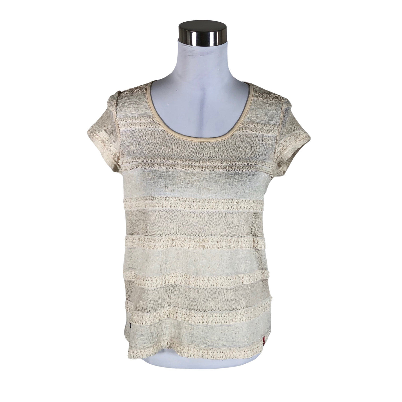 Naisten Esprit - Lyhythihainen pusero, koko 34 - Beige (1)