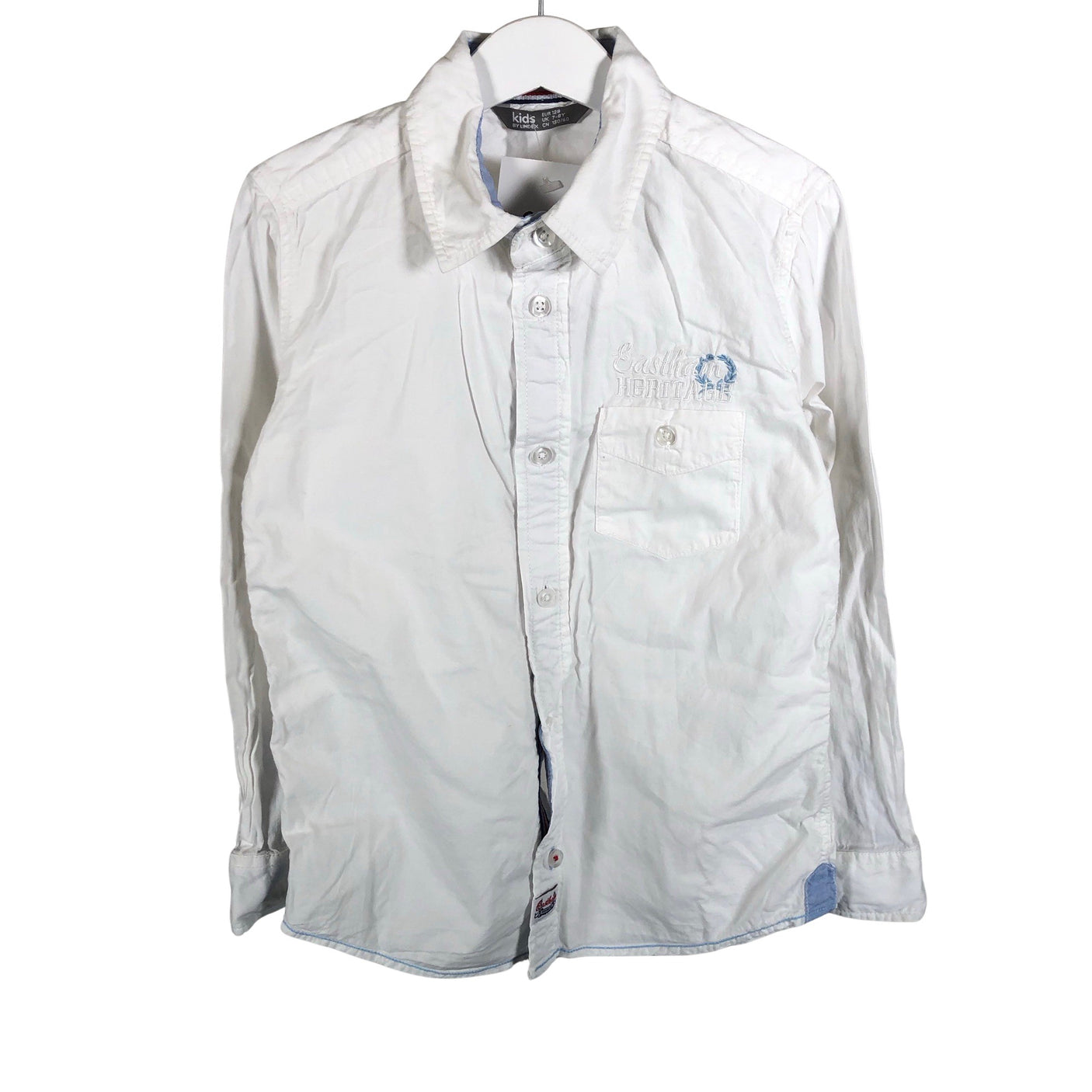 Unisex Lindex - Kauluspaita, koko 122 - 128 - Valkoinen (1)