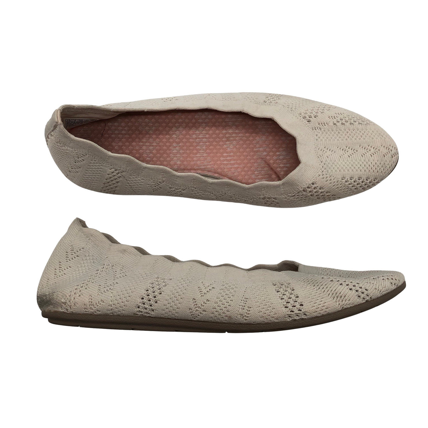 Naisten Skechers - Ballerinat, koko 40 - Luonnonvalkoinen (1)