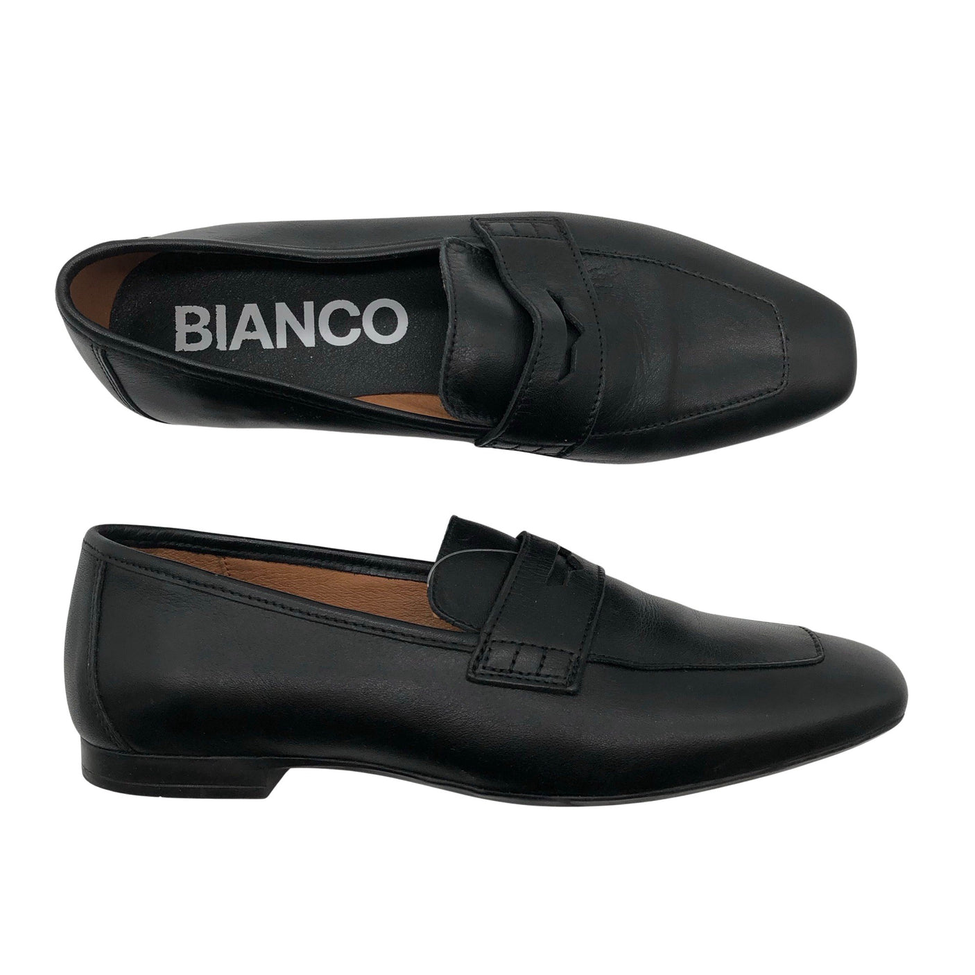 Naisten Bianco - Loaferit, koko 38 - Musta (1)