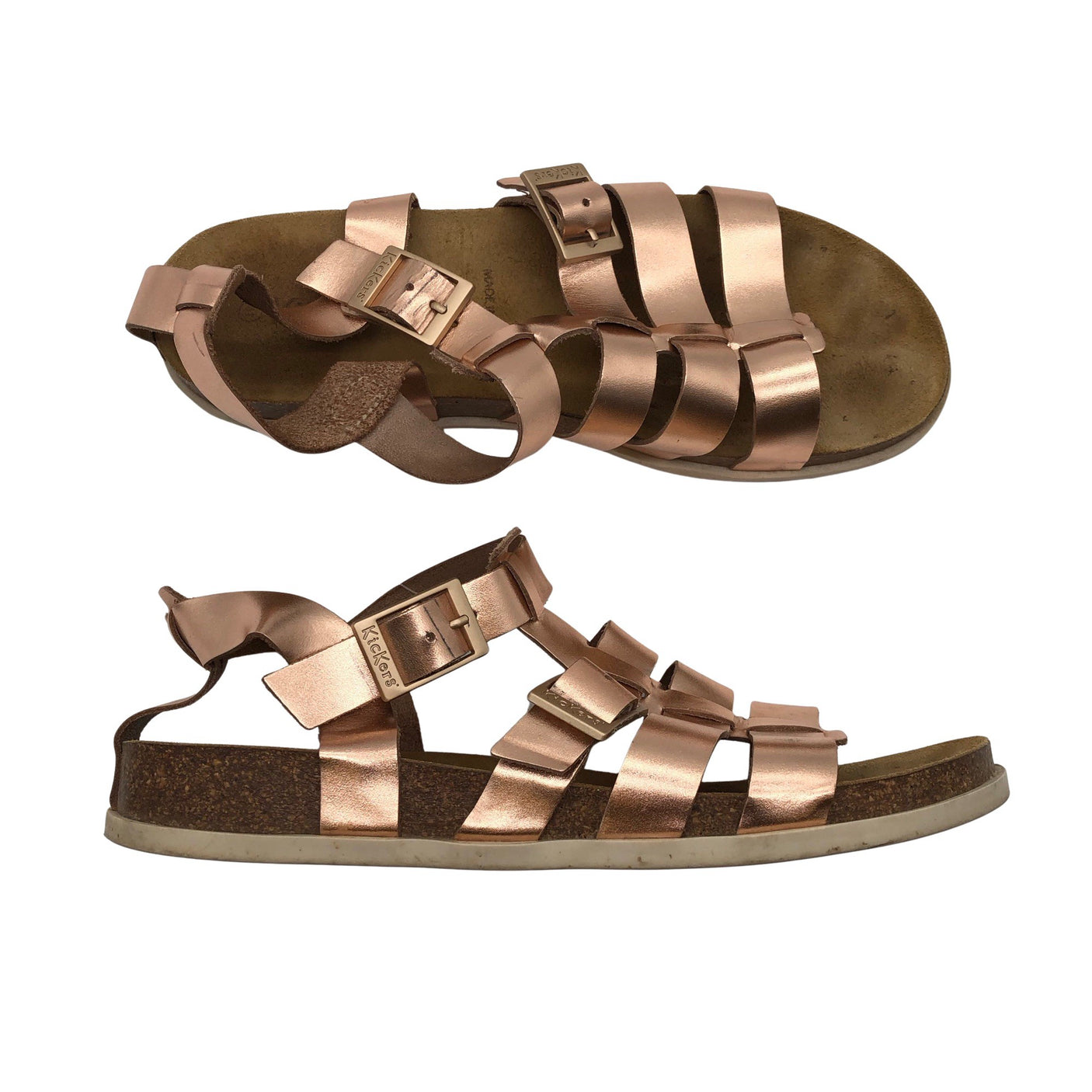 Naisten Kickers - Sandaalit, koko 40 - Vaaleanpunainen (1)