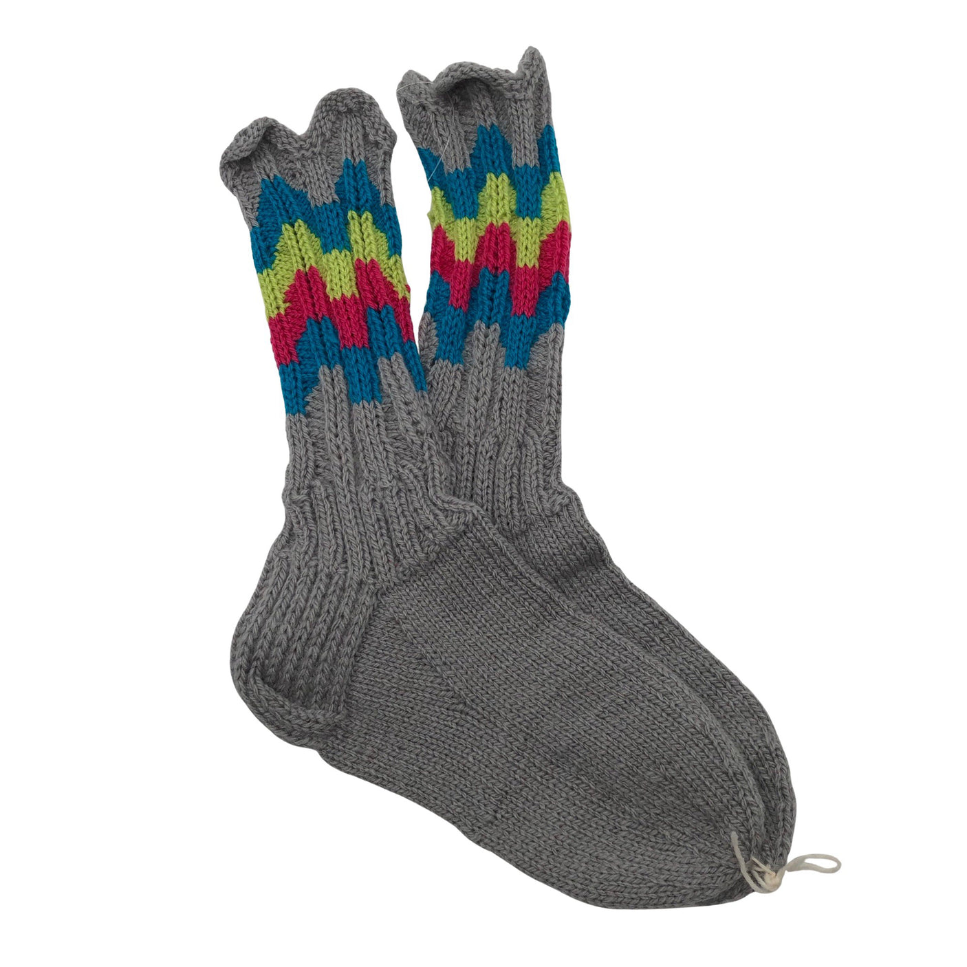 Naisten Handmade - Villasukat, koko 39 - Harmaa (1)