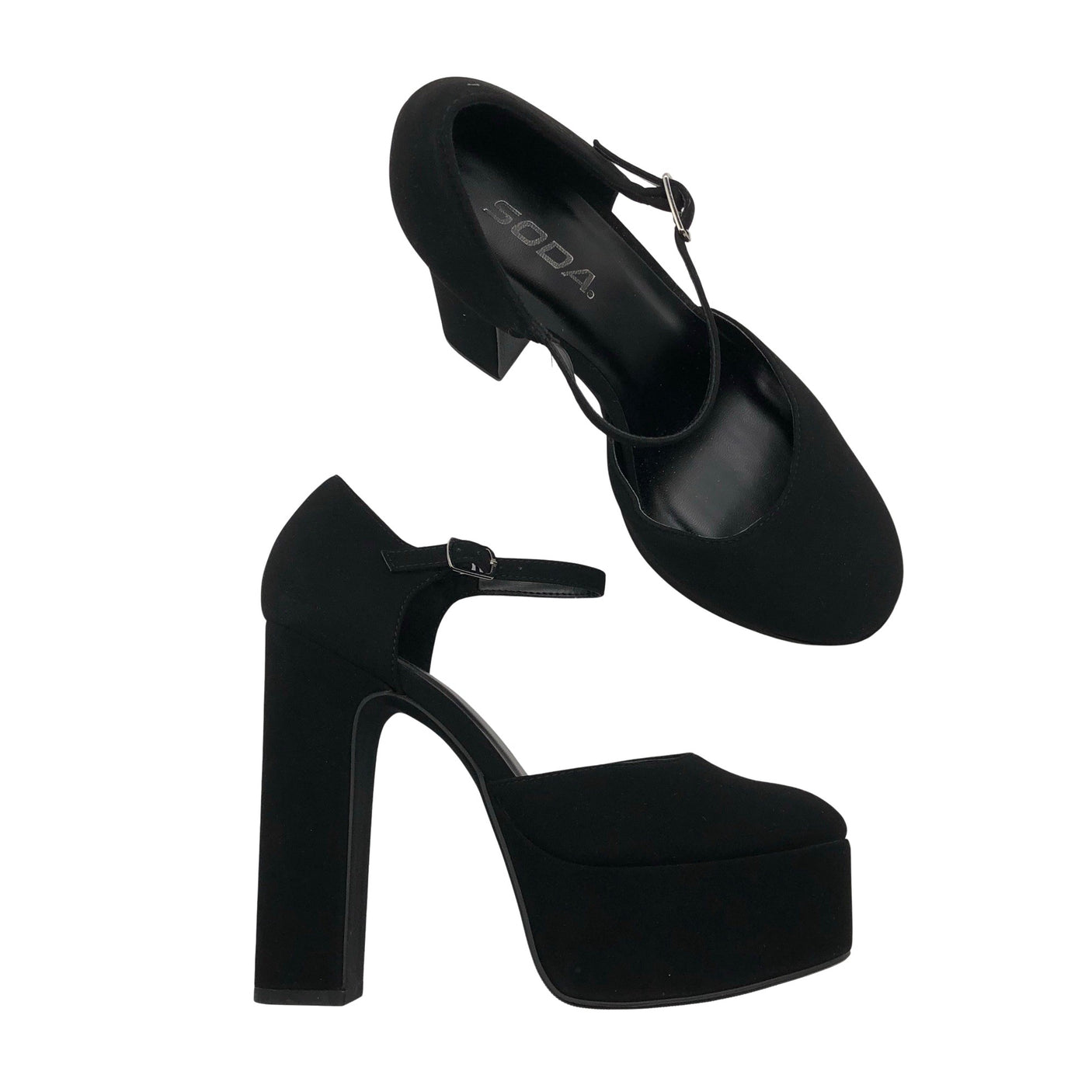 Naisten Soda - Korkokengät, koko 39 - Musta (1)