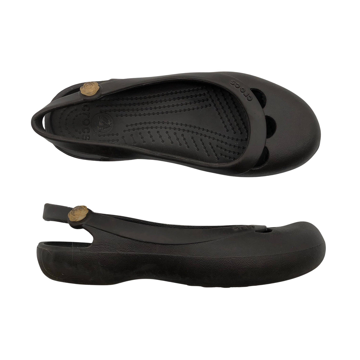 Naisten Crocs - Ballerinat, koko 36 - Ruskea (1)