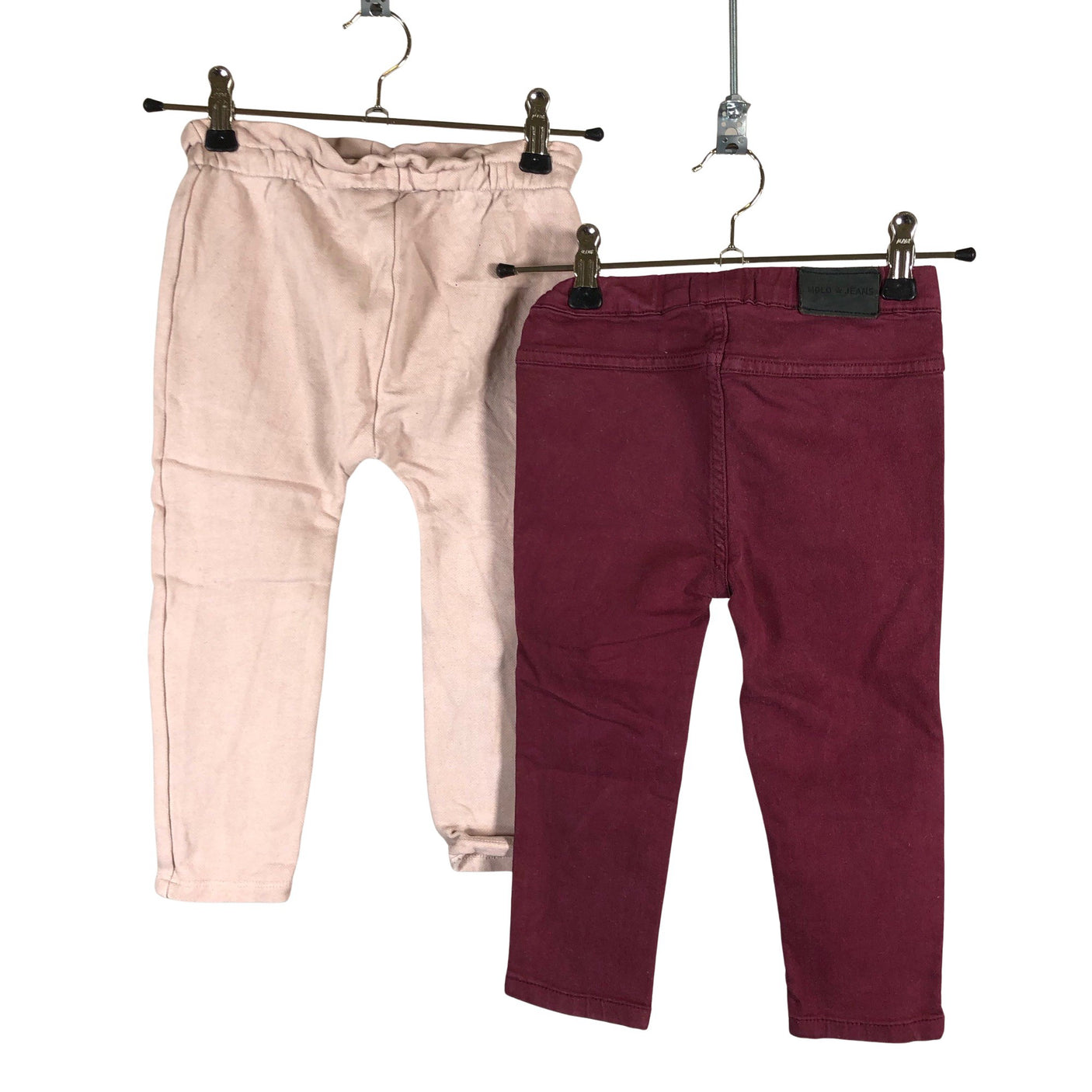 Tyttöjen Molo Kids - Farkkuleggingsit, koko 86 - 92 - Viininpunainen (2)