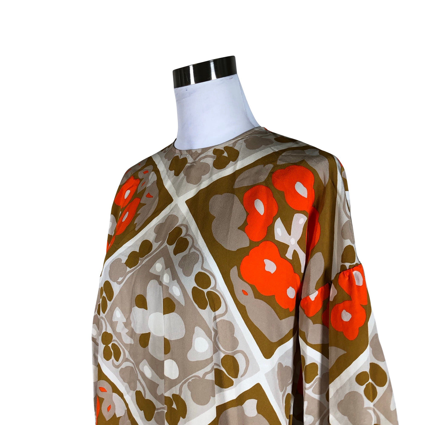 Naisten Marimekko - Sifonkimekko, koko 38 - Beige (3)