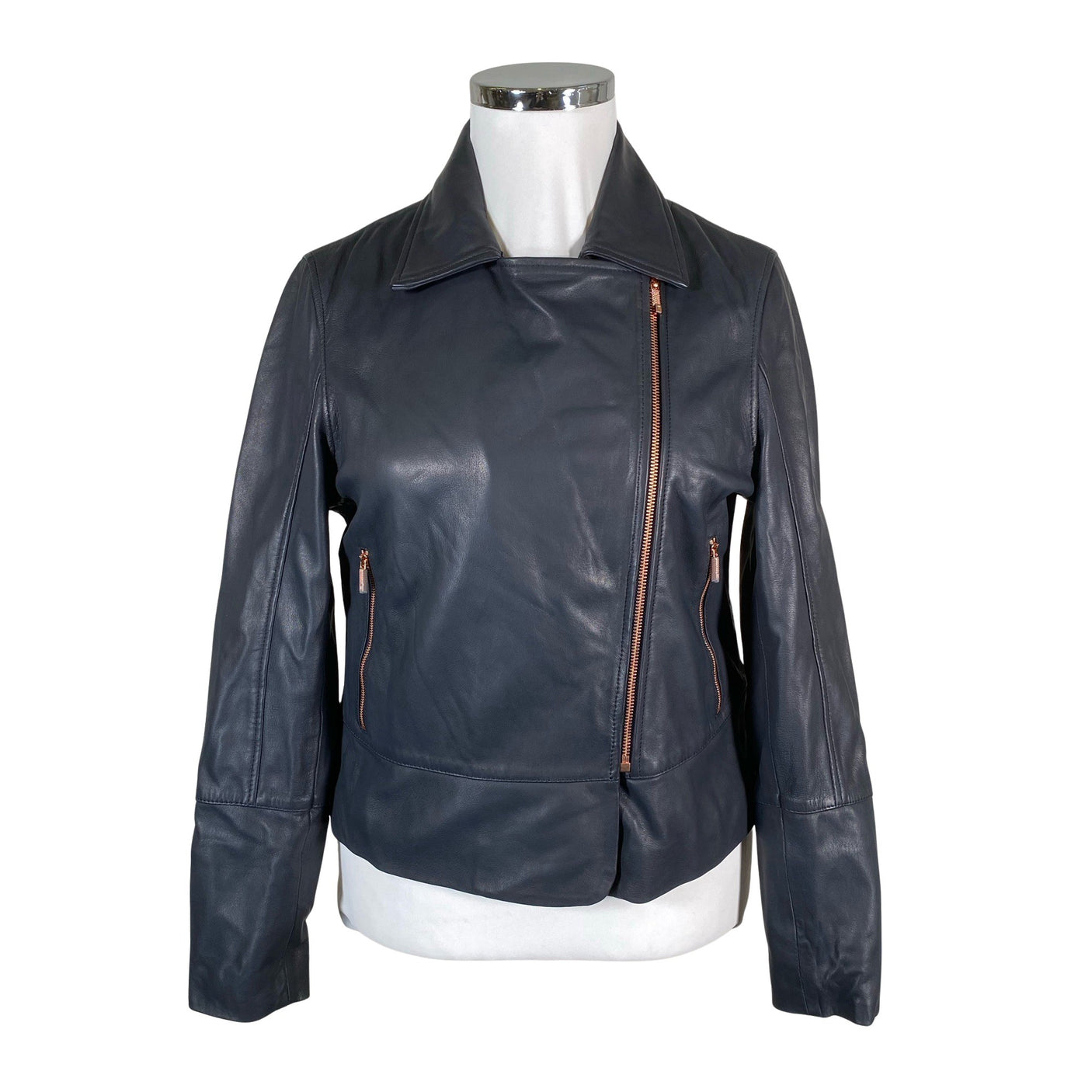 Naisten Ted Baker - Nahkatakki, koko 44 - Harmaa (3)