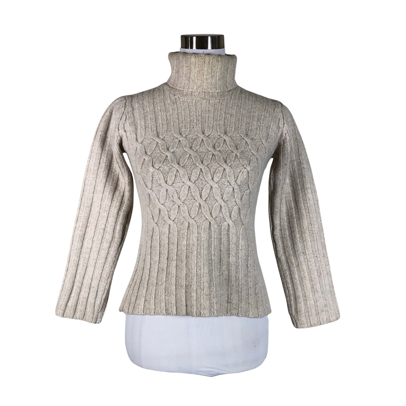 Naisten Fisherman - Neulepaita, koko 34 - Beige (1)