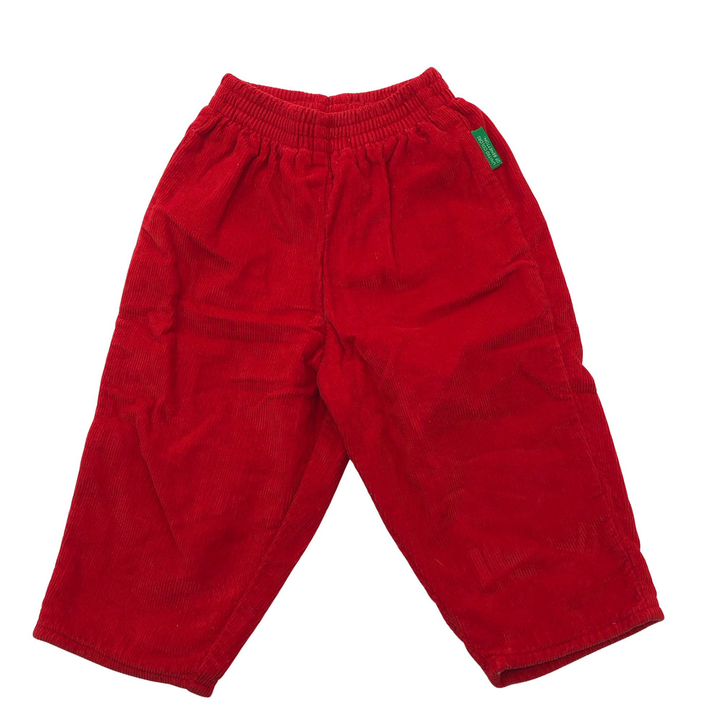 Unisex Benetton - Samettihousut, koko 68 - 74 - Punainen (1)