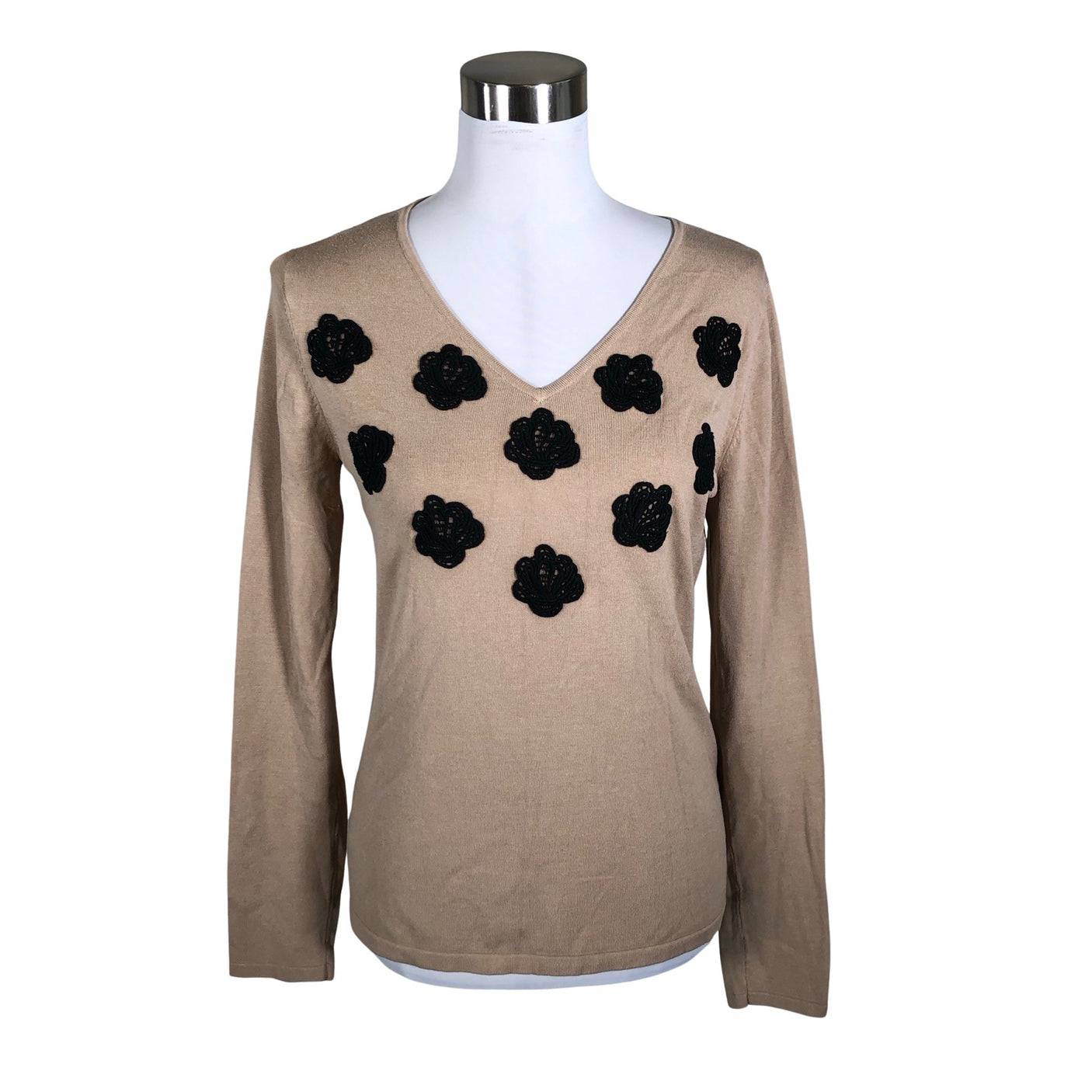 Naisten August Silk - Neulepaita, koko 40 - Beige (1)