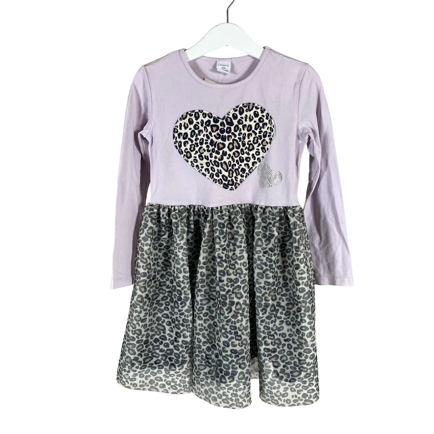 Tyttöjen Lindex - Trikoomekko, koko 110 - 116 - Violetti (1)