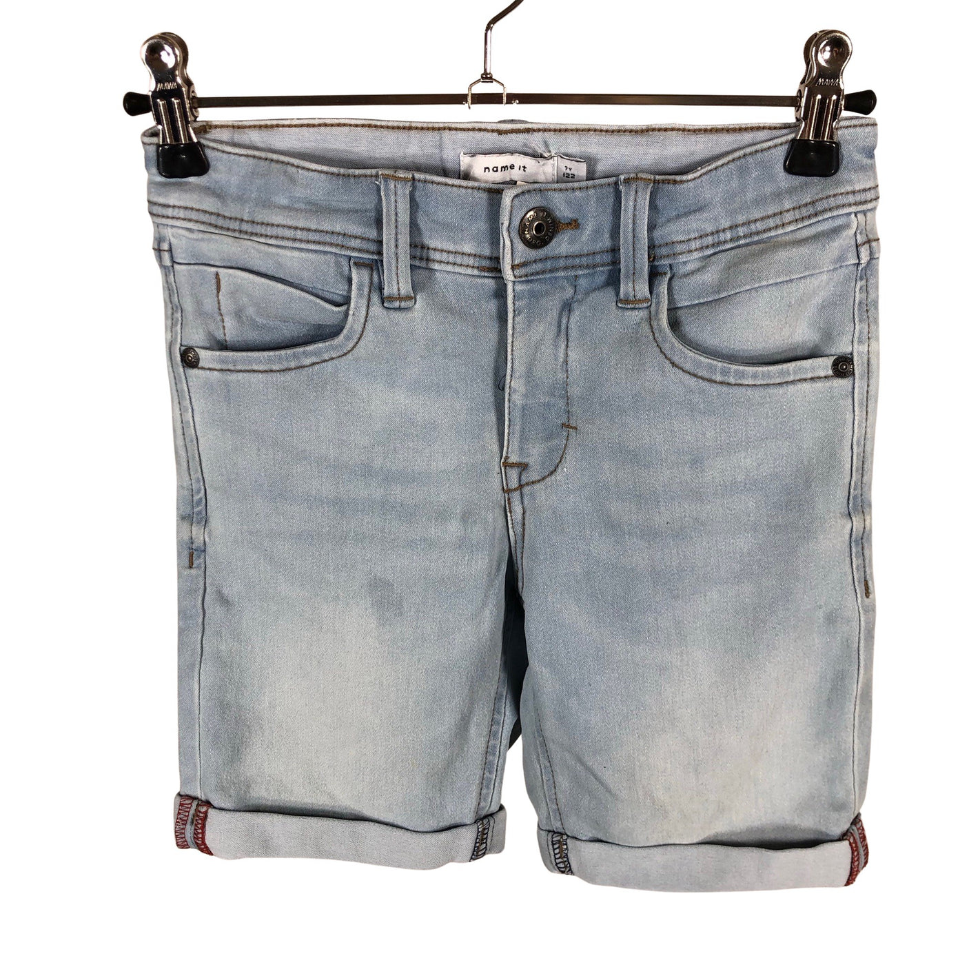 Unisex Name It - Farkkushortsit, koko 116 - 122 - Vaaleansininen (1)